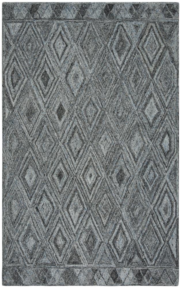 Safavieh ABT618M-5 Abstract Zofan 5 x 8 (ft) Tufted Synthetic Blue/Black Rectangular Indoor Geometric Area rug