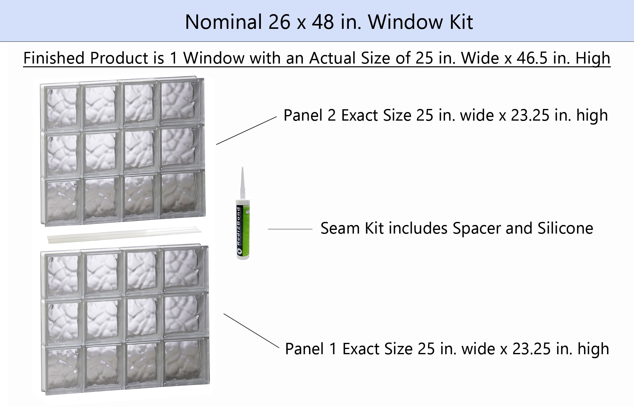 REDI2SET S2648DC Glass-Block-Windows - View #2