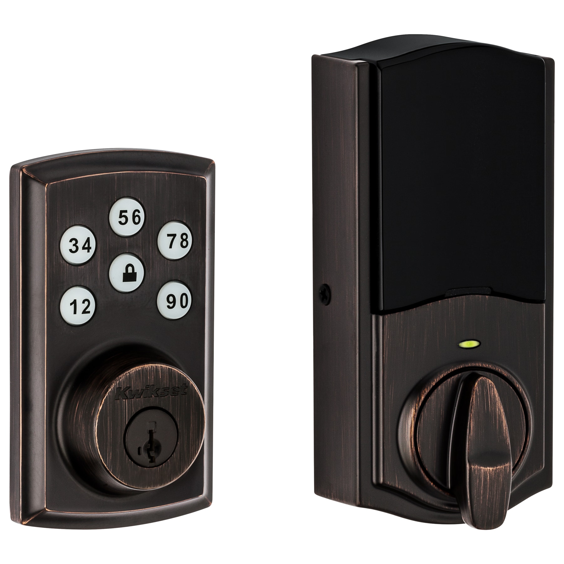 Kwikset SmartCode Deadbolts Touchpad with Home Connect Venetian Bronze ...