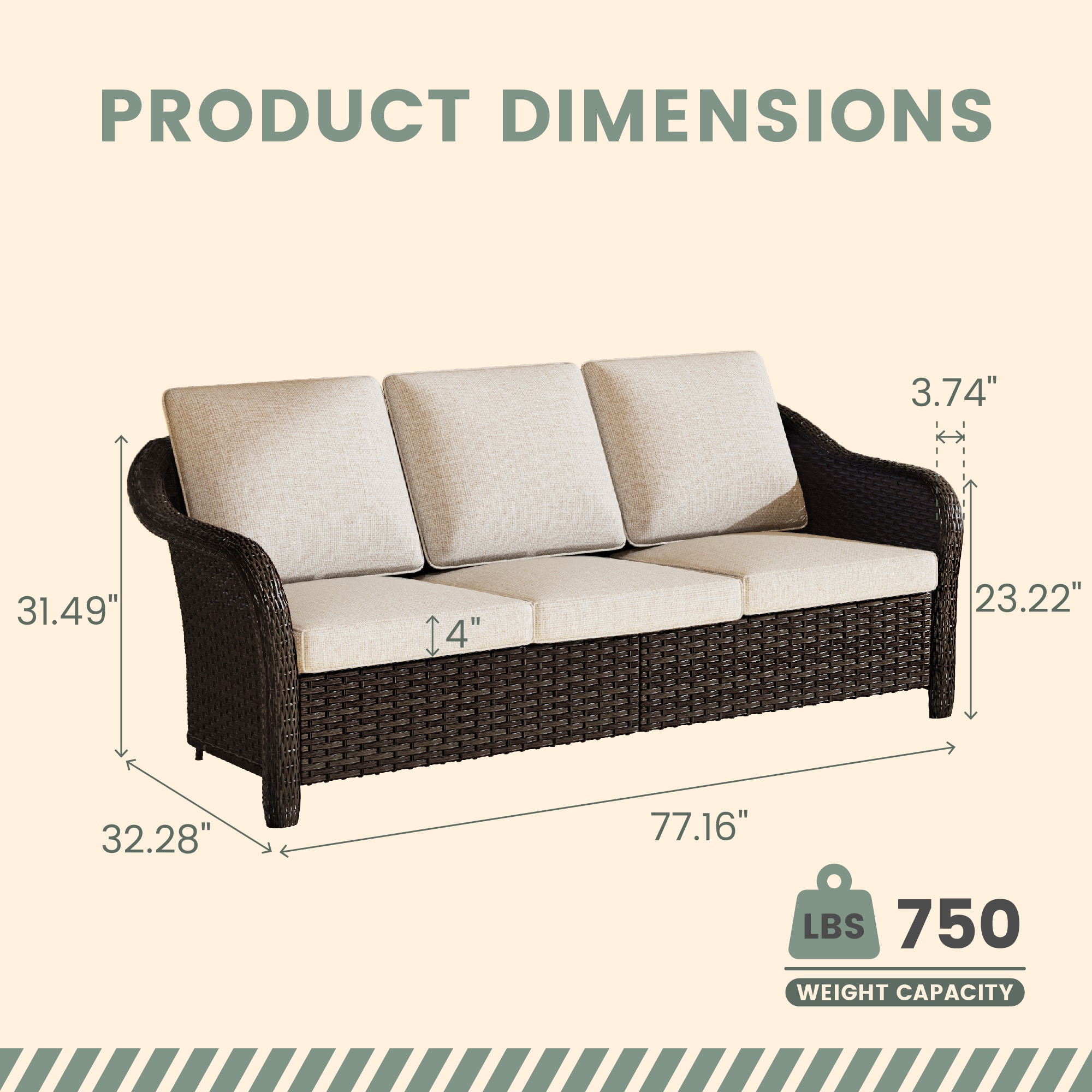 Gardenbee HGL-MA06-A1-M Patio-Sofas-Daybeds - View #6