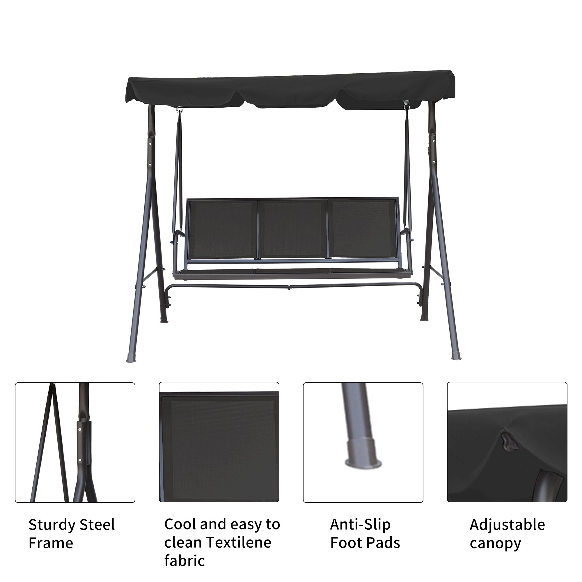 Clihome WF8007-1BK-CL Swing-Gliders - View #6