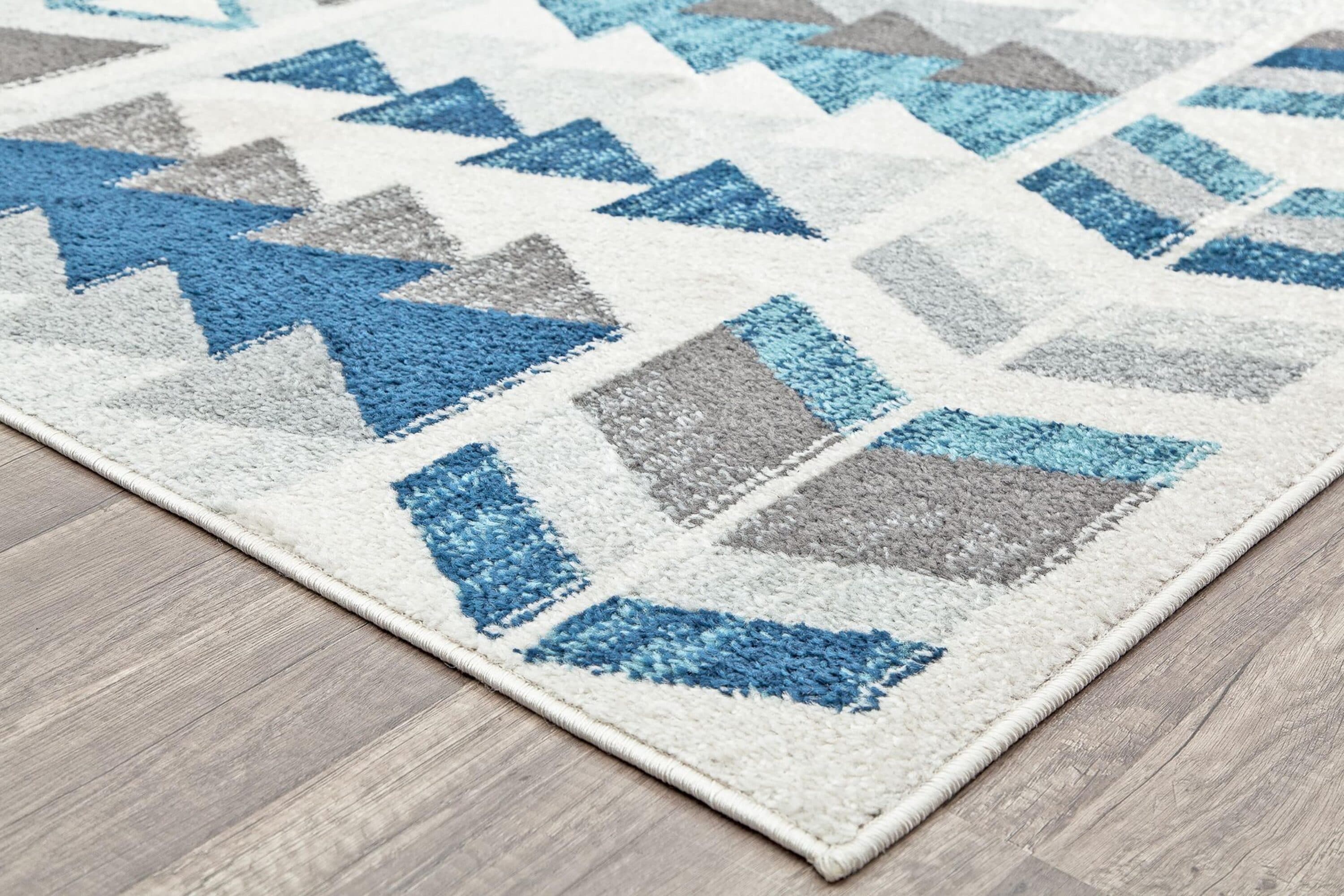 Mixed Berry Geometric Synthetic Rectangular Area Rug, 5' x 7'