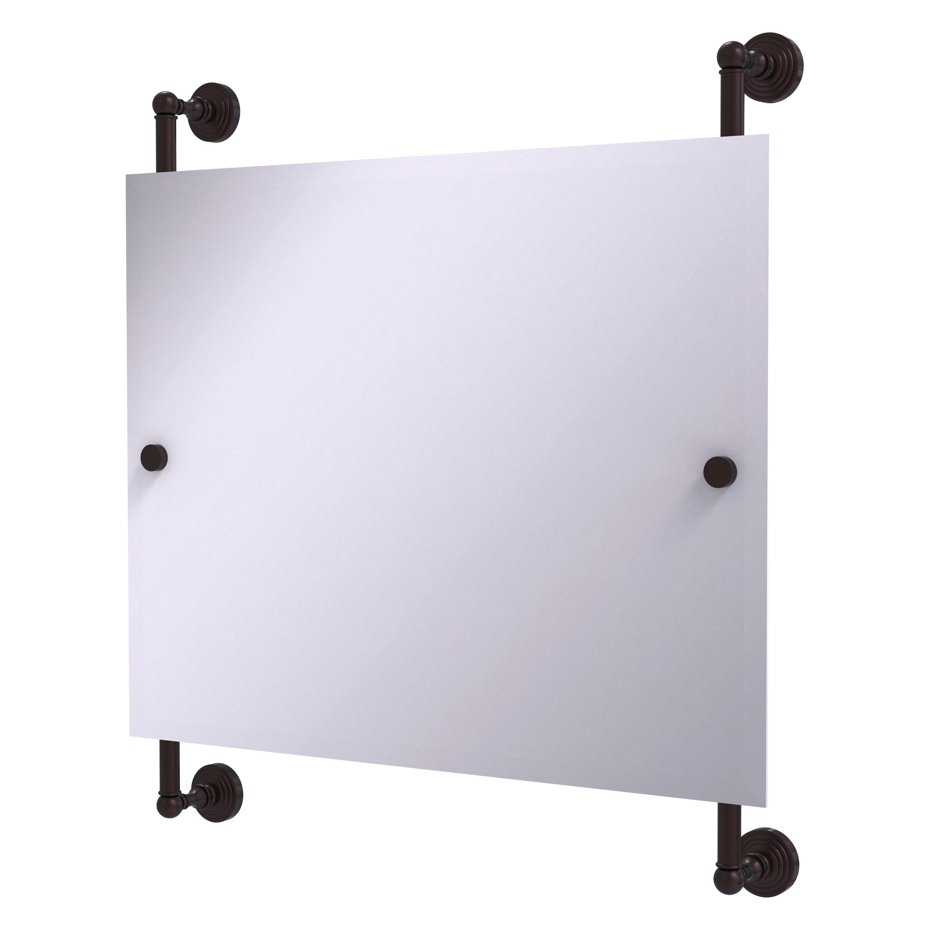 Allied Brass WP-27-93-ABZ Waverly Place 26-Inches x 29-Inches Beveled Frameless Rectangle Bathroom Vanity Mirror ( Antique Bronze )