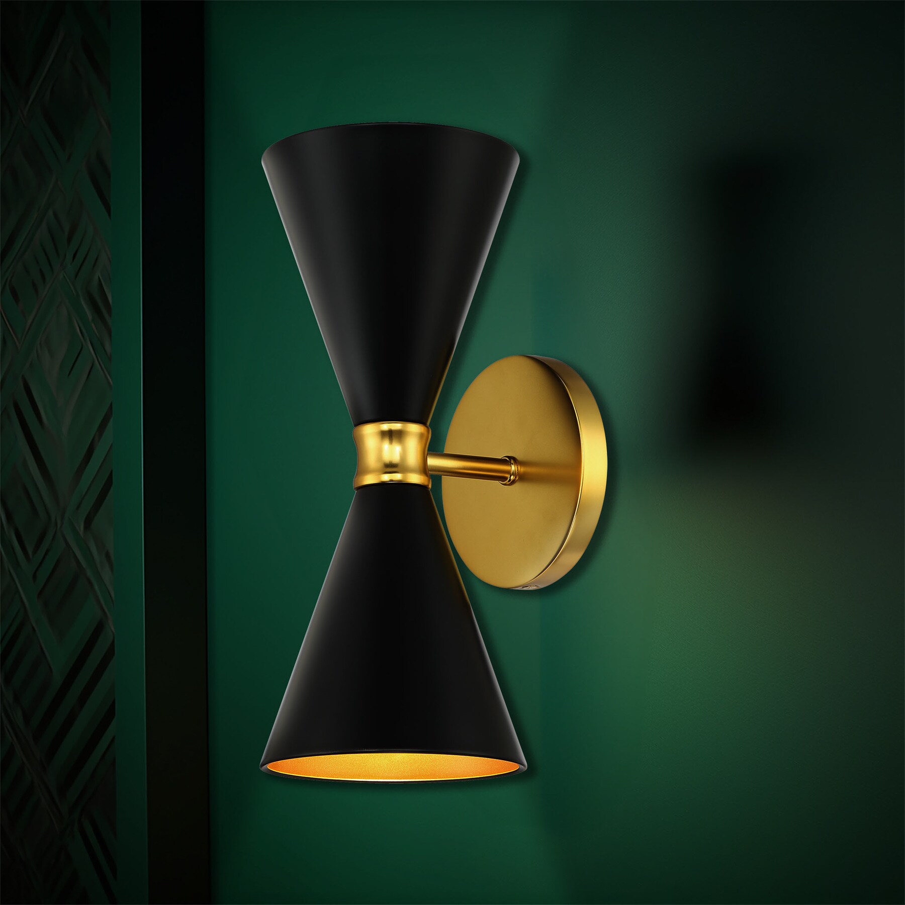 George Kovacs P1827-248 Conic 5.5-in W 2 -Light Gloss Gold Wall Sconce