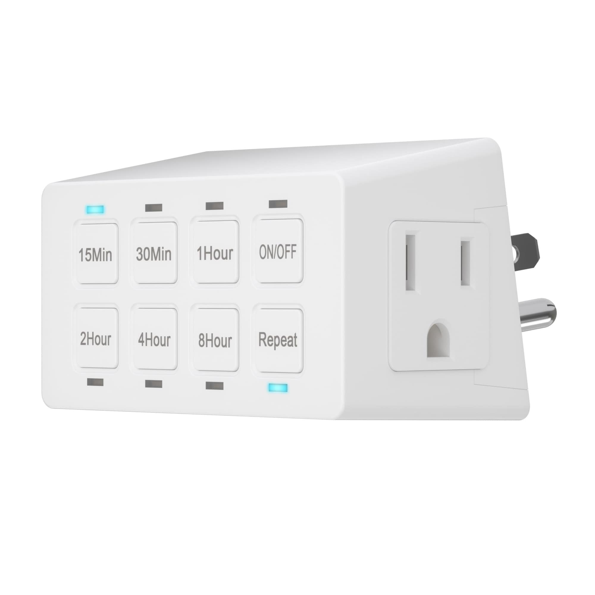 Phyfalip Indoor Countdown Plug in Timer for Electrical Outlets 6 Preset ...