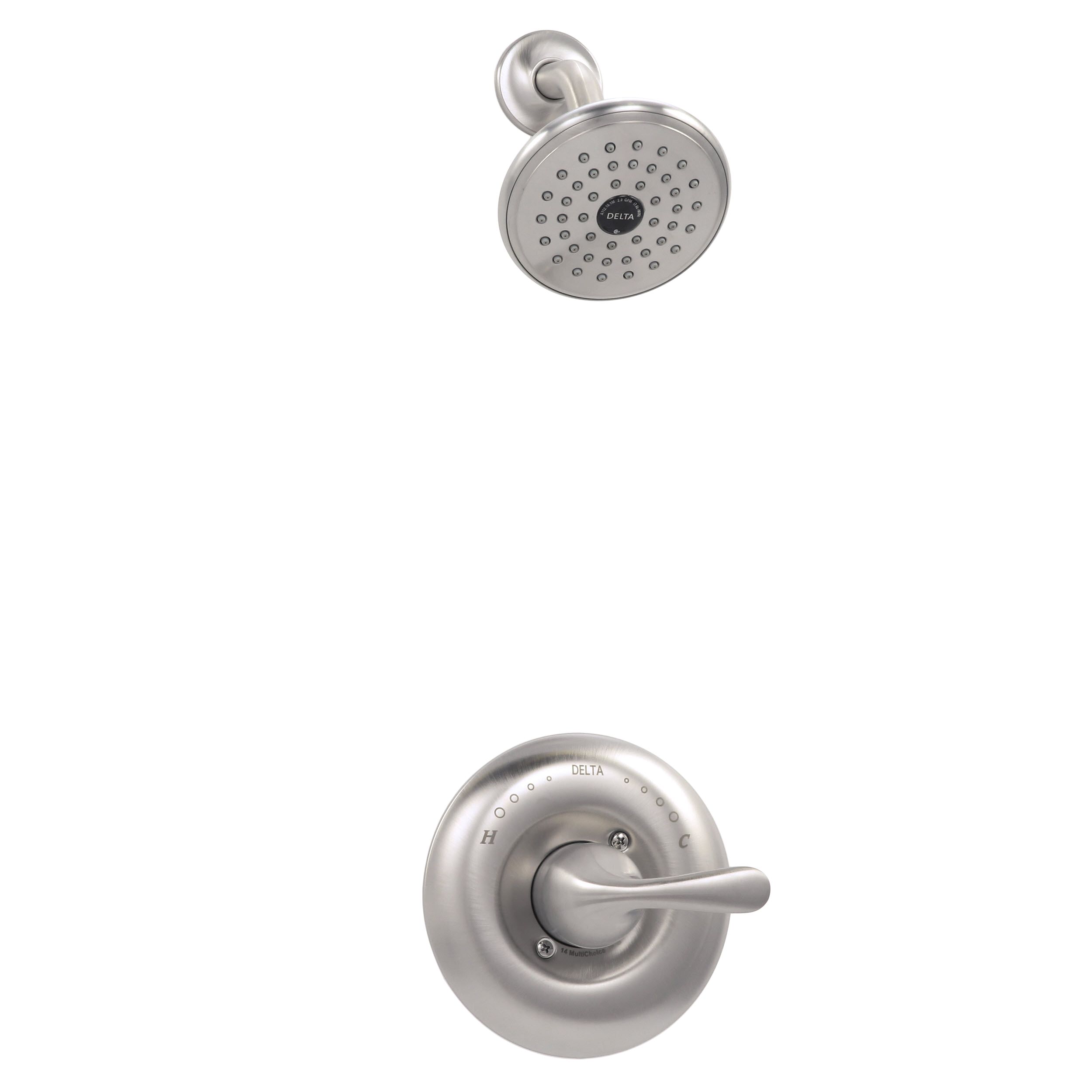Delta Classic 1-Handle Shower Faucet with Valve in Brushed Nickel 142910C-SS 