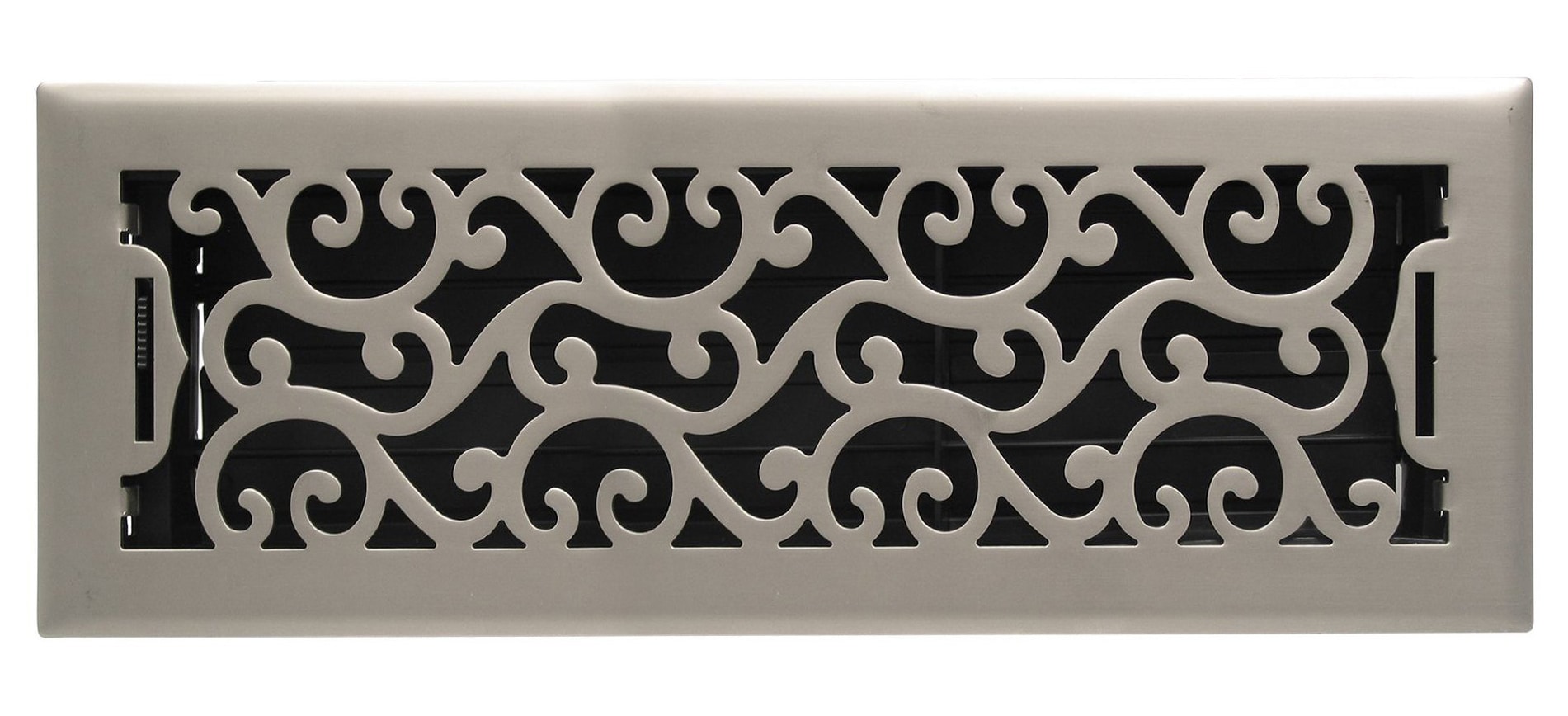 Accord AMFRSNC412 4-in x 12-in Maximum airflow Steel Satin Nickel Floor Register