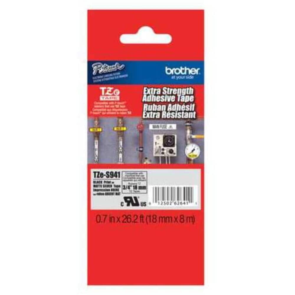 Brother  Label/Ribbon Cartridge Silver 3/4 in W TZES941G