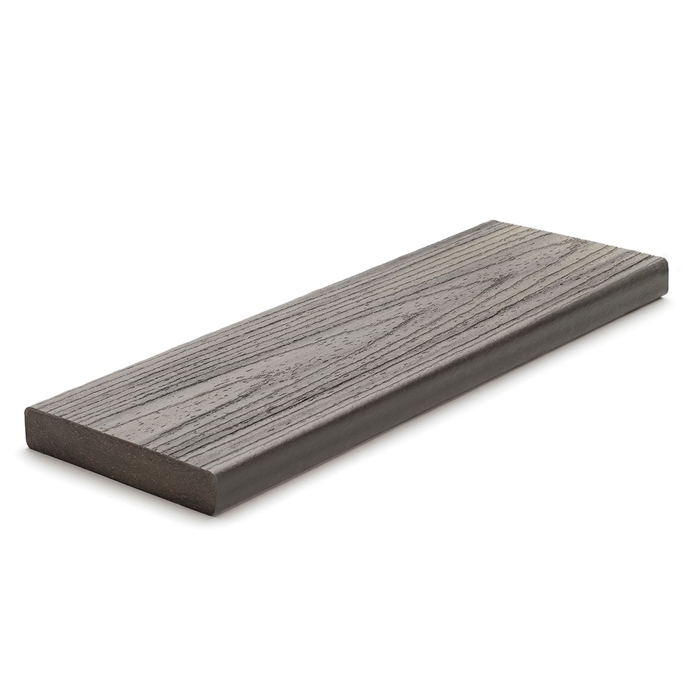 Transcend 1-in x 6-in x 20-ft Island Mist Square Composite Deck Board in Gray | - Trex 690301