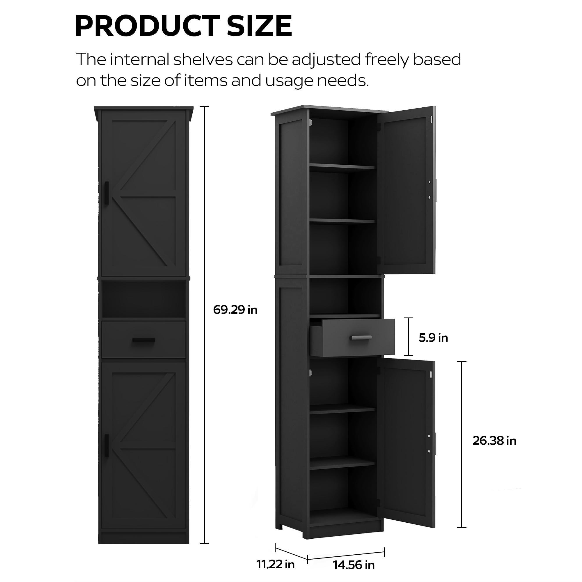 Siavonce XHW136072804 Utility-Storage-Cabinets - View #3