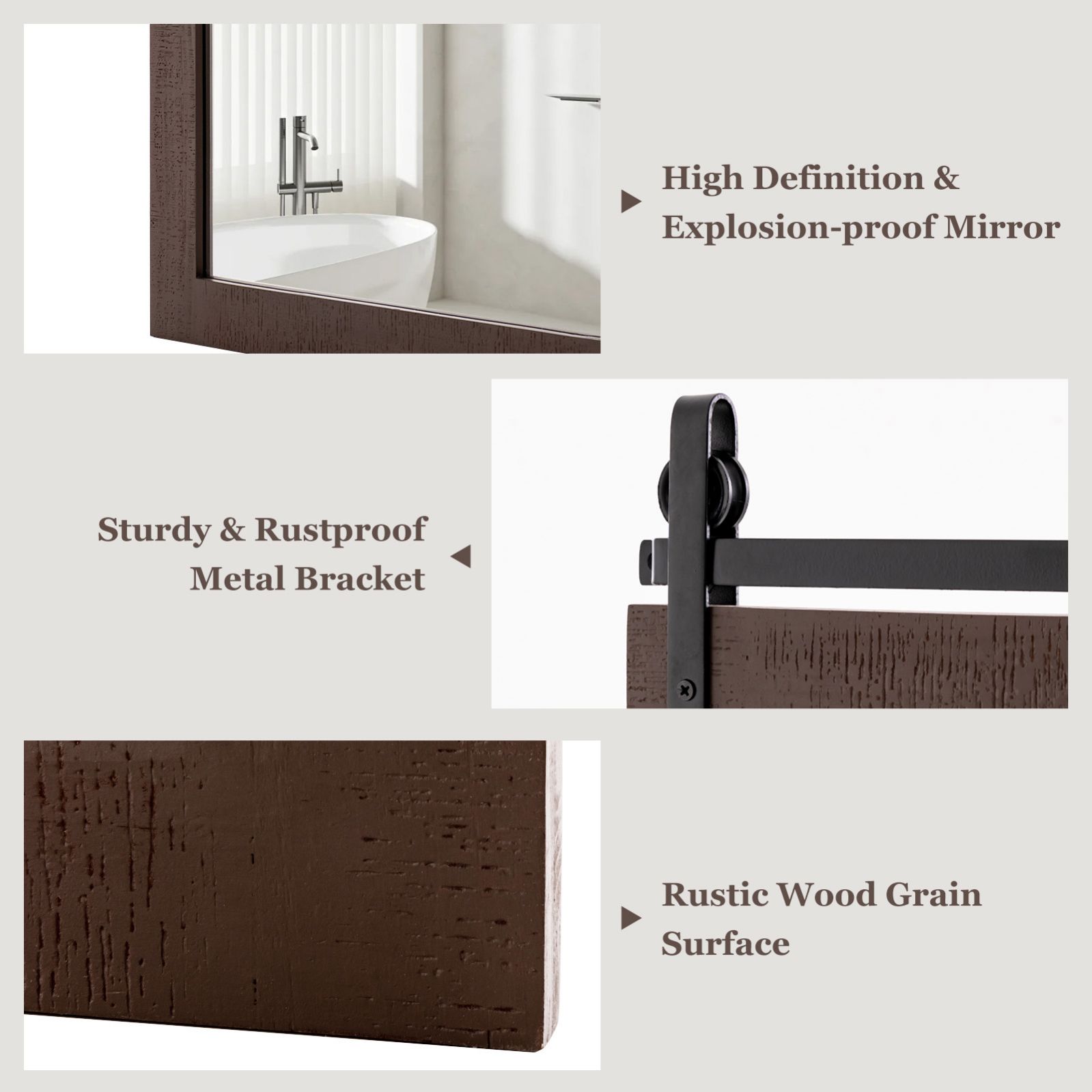 WELLFOR INS-10057WL Framed-Bath-Mirrors - View #4
