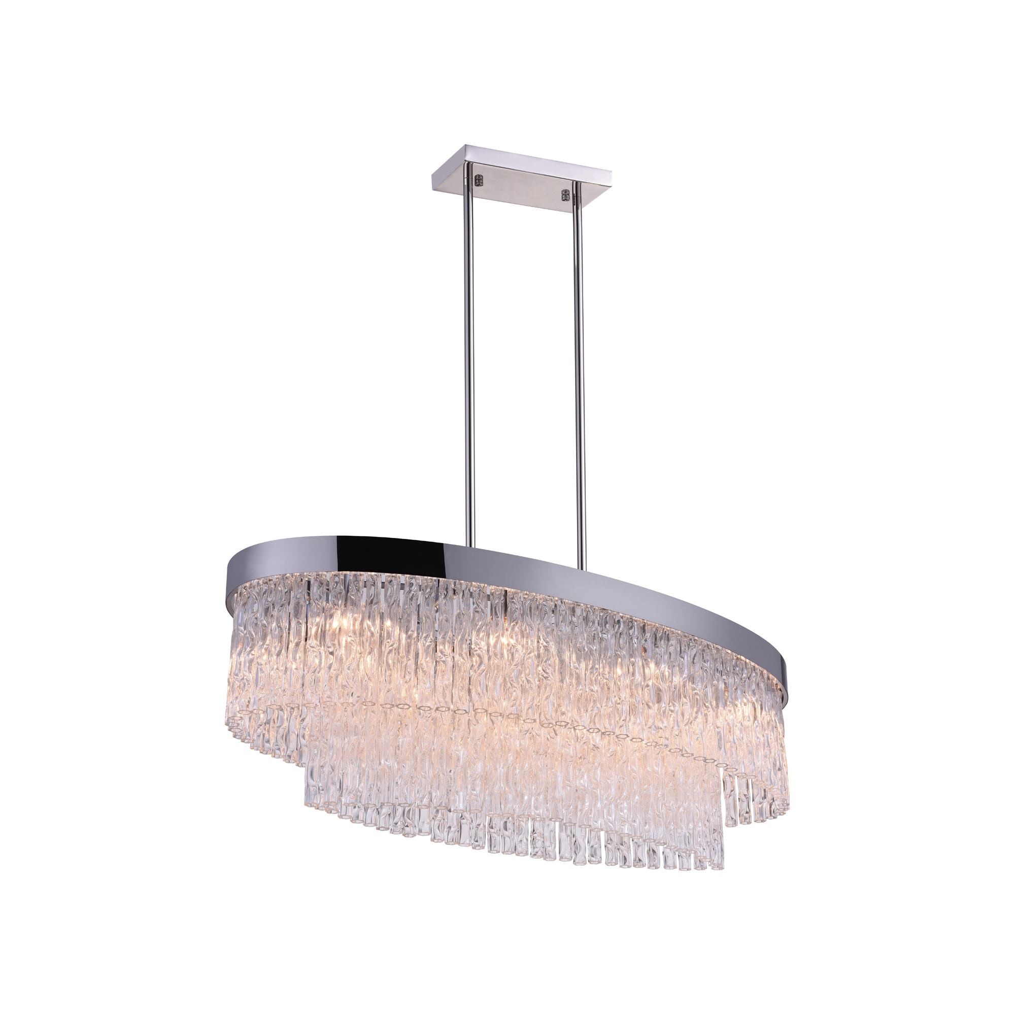 CWI Lighting 5695P36-8-601-O Carlotta 8 -Light Chrome Transitional For Use in Bathrooms, Bedrooms, Dining Rooms, Foyers, Kitchens, Living Rooms Chandelier