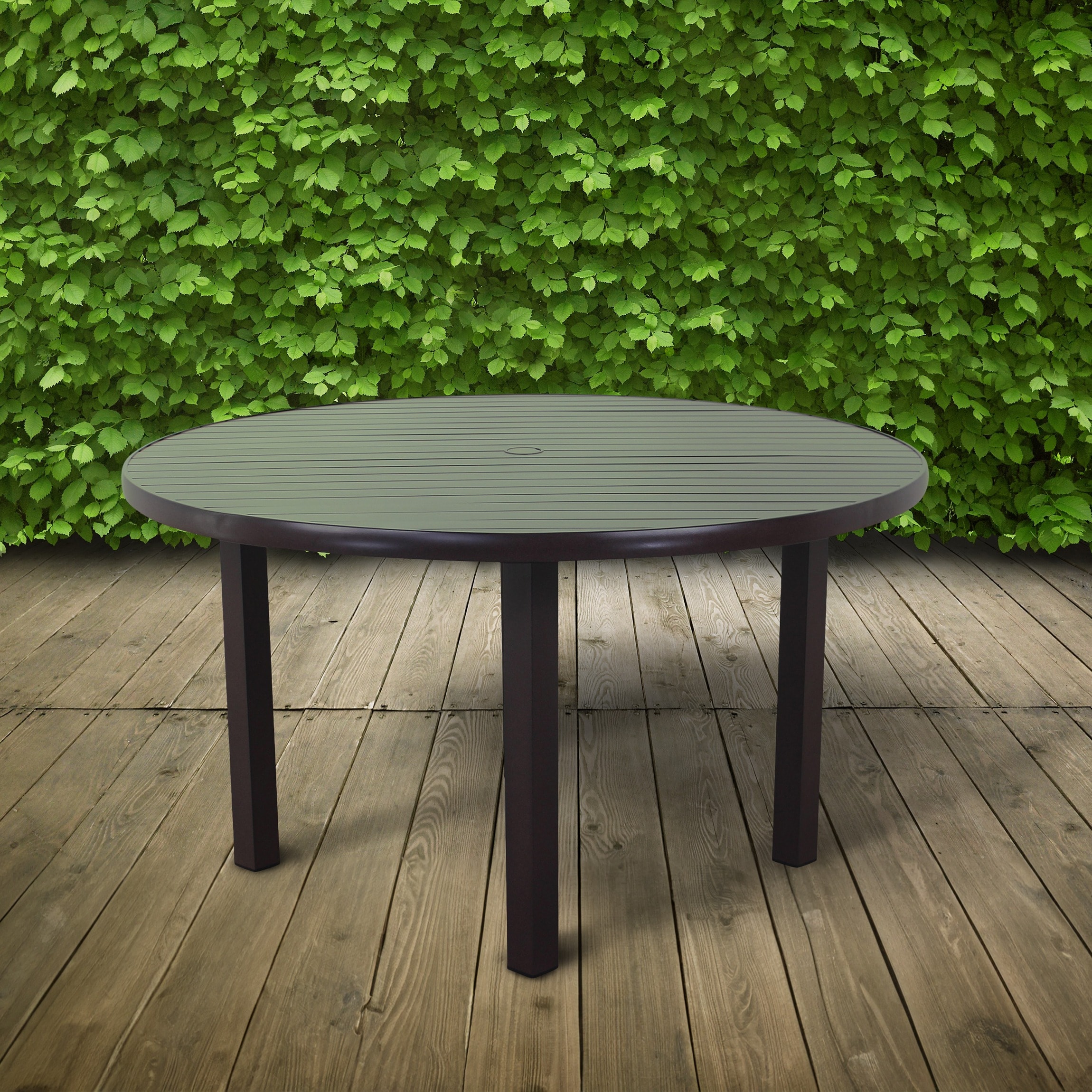 Courtyard Casual 5325 Autumn Rust Round Contemporary/Modern Dining Table, Metal with Autumn Rust Metal 53.94-Inches L x 29.92-Inches H