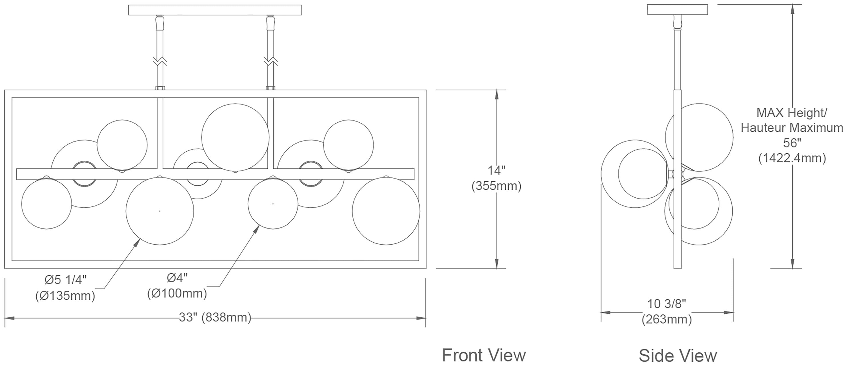 Dainolite GLA-3310HP-MB-CLR Pendant-Lights - View #2