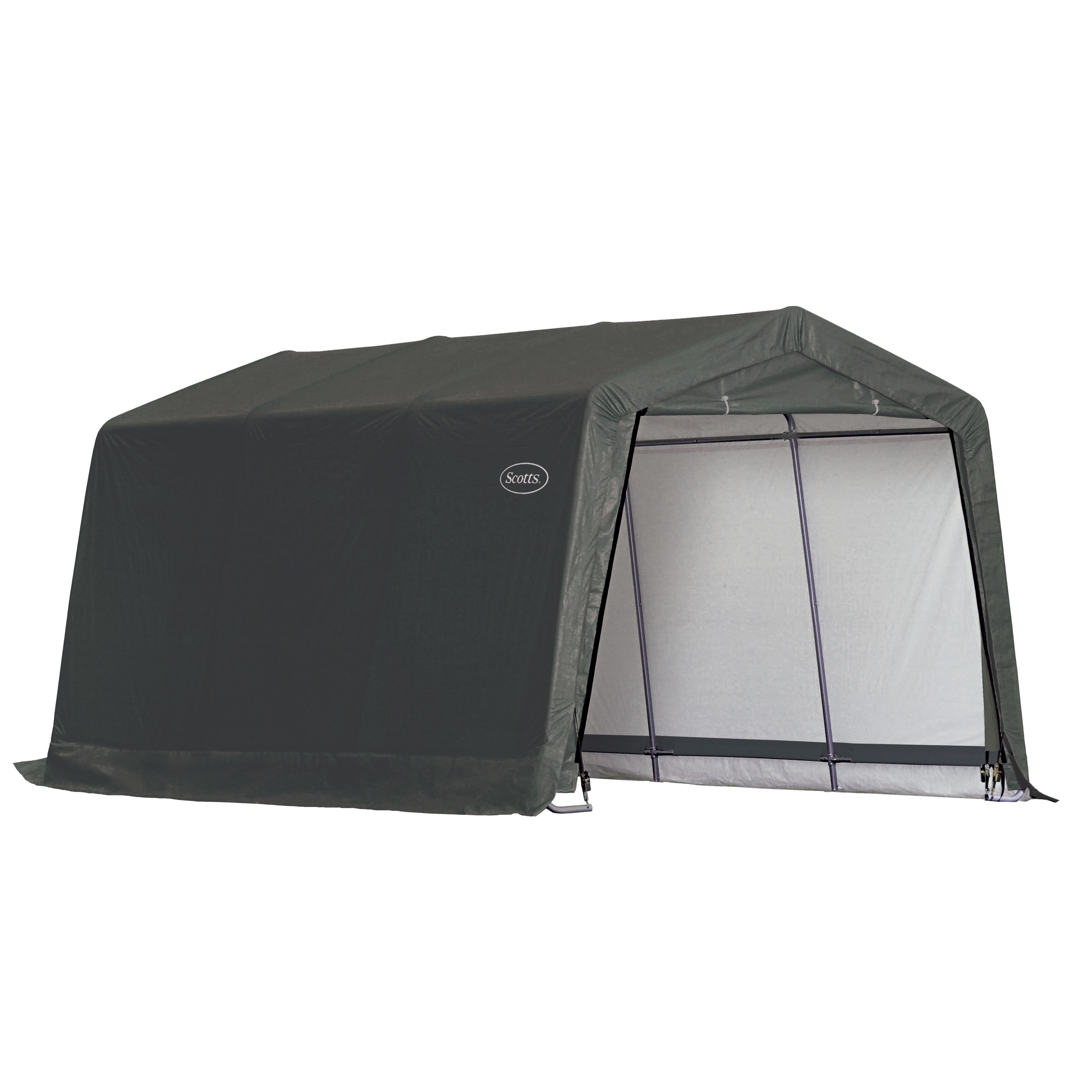 Scotts 10' x 15' Green Steel Frame Storage Shed