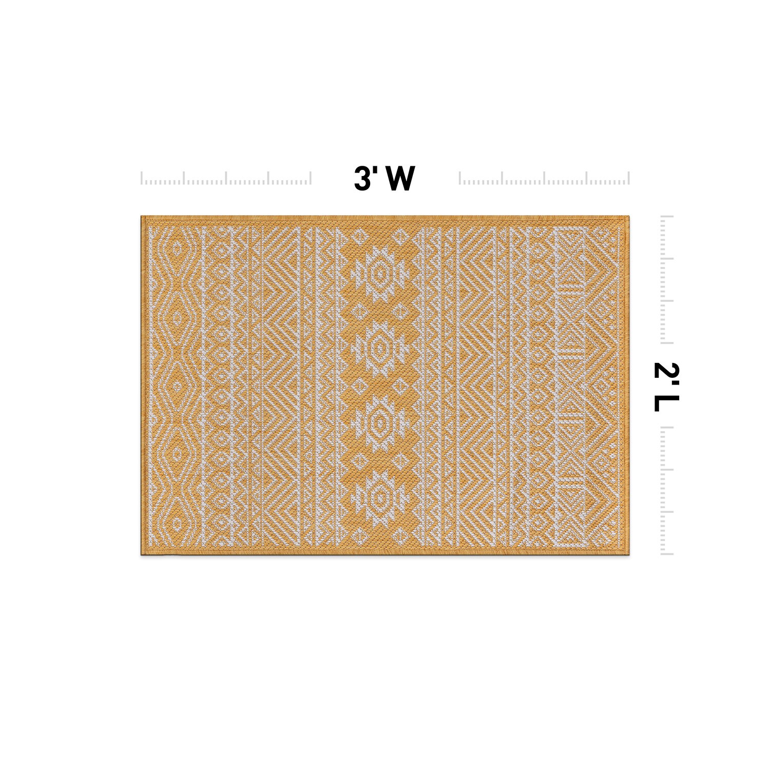 World Rug Gallery 124YELLOW2X3 rugs - View #3