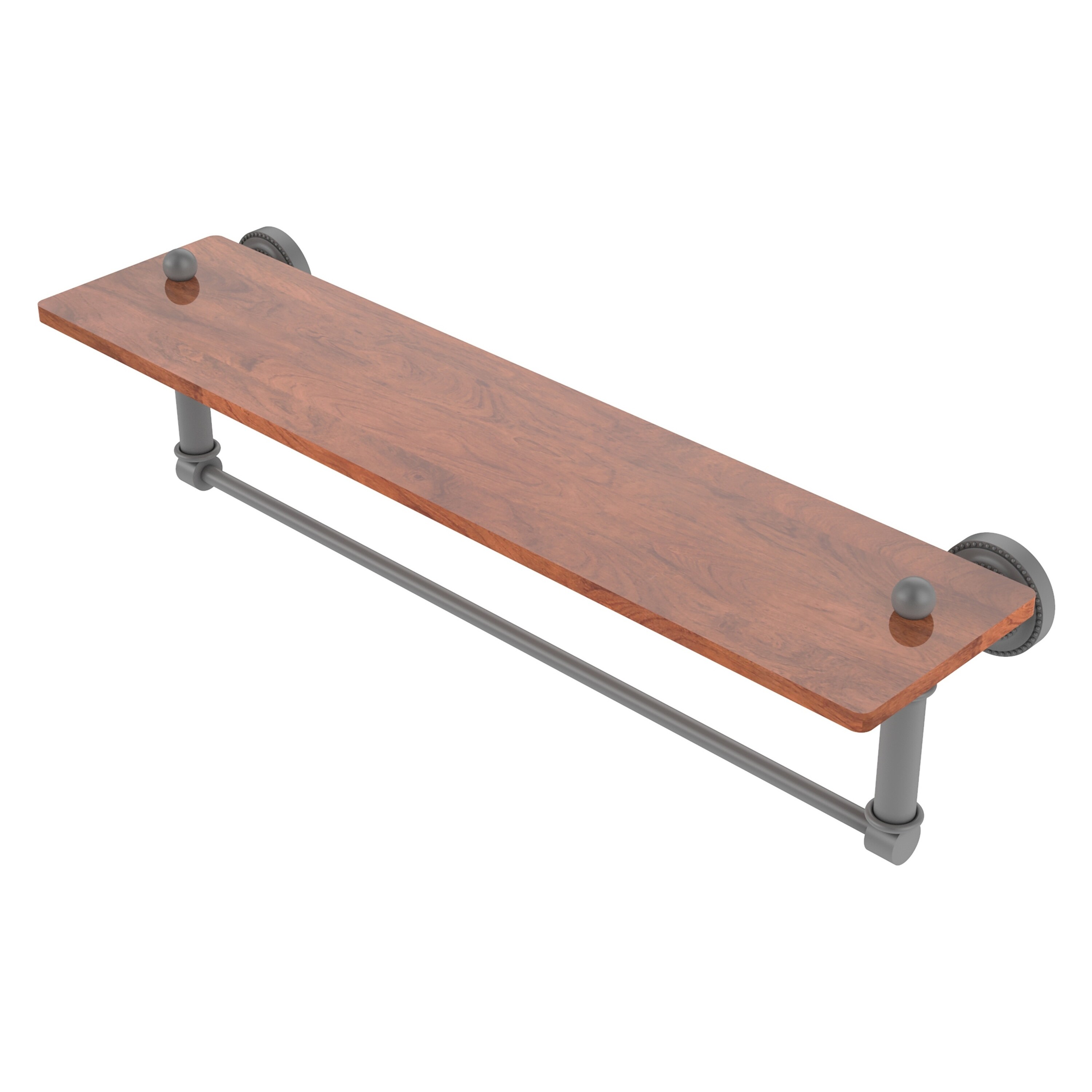 Allied Brass DT-1TB-22-IRW-GYM Dottingham Matte Gray Wall mount Bathroom Shelf ( 22-in x 4-in x 5-in )