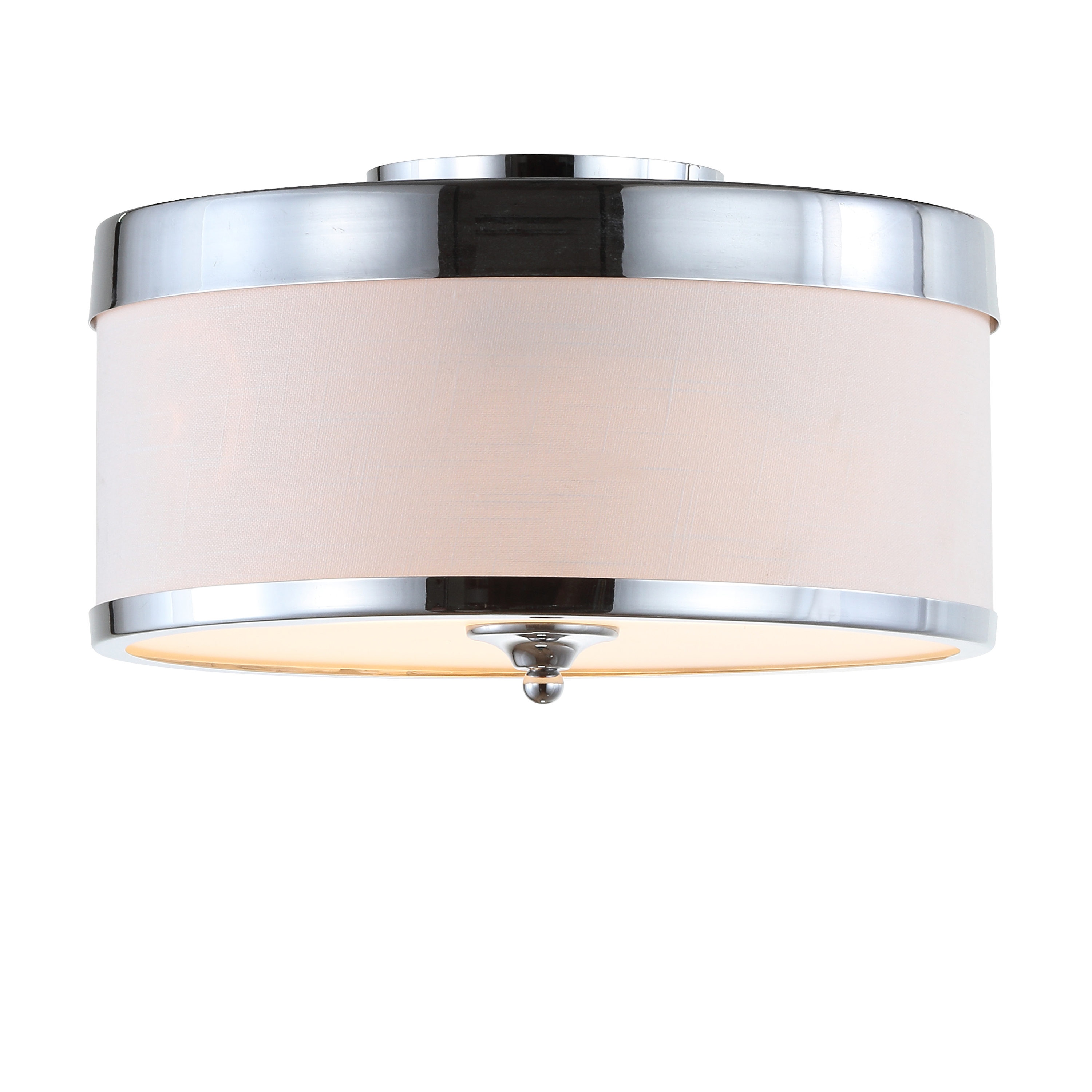 JONATHAN  Y JYL9032A David 15" Metal Classic Transitional 1 -Light 15.0-in Chrome Flush Mount Light