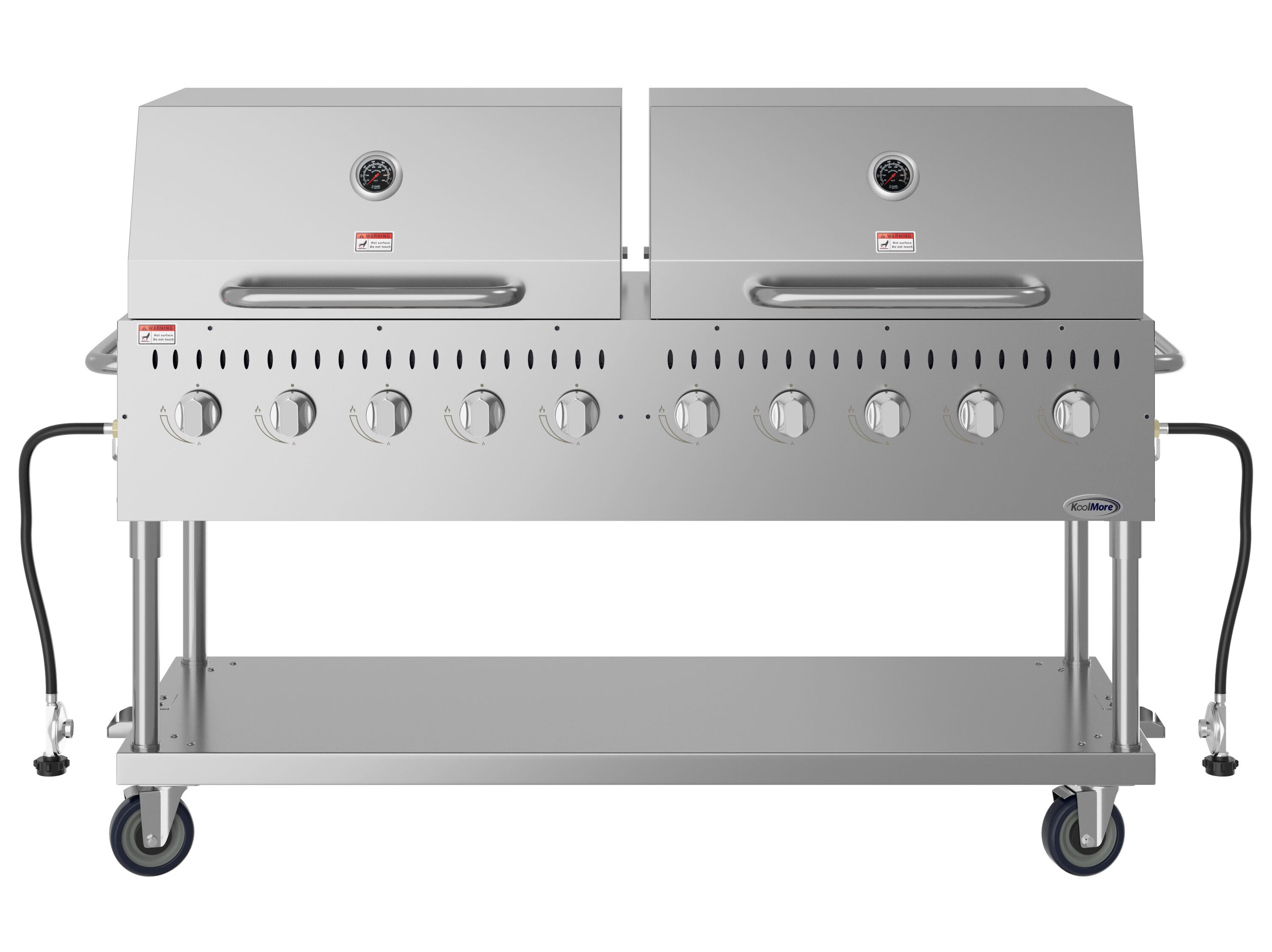 KoolMore LOW-CGKIT7-D36D36 Stainless Steel Liquid Propane Gas Grill