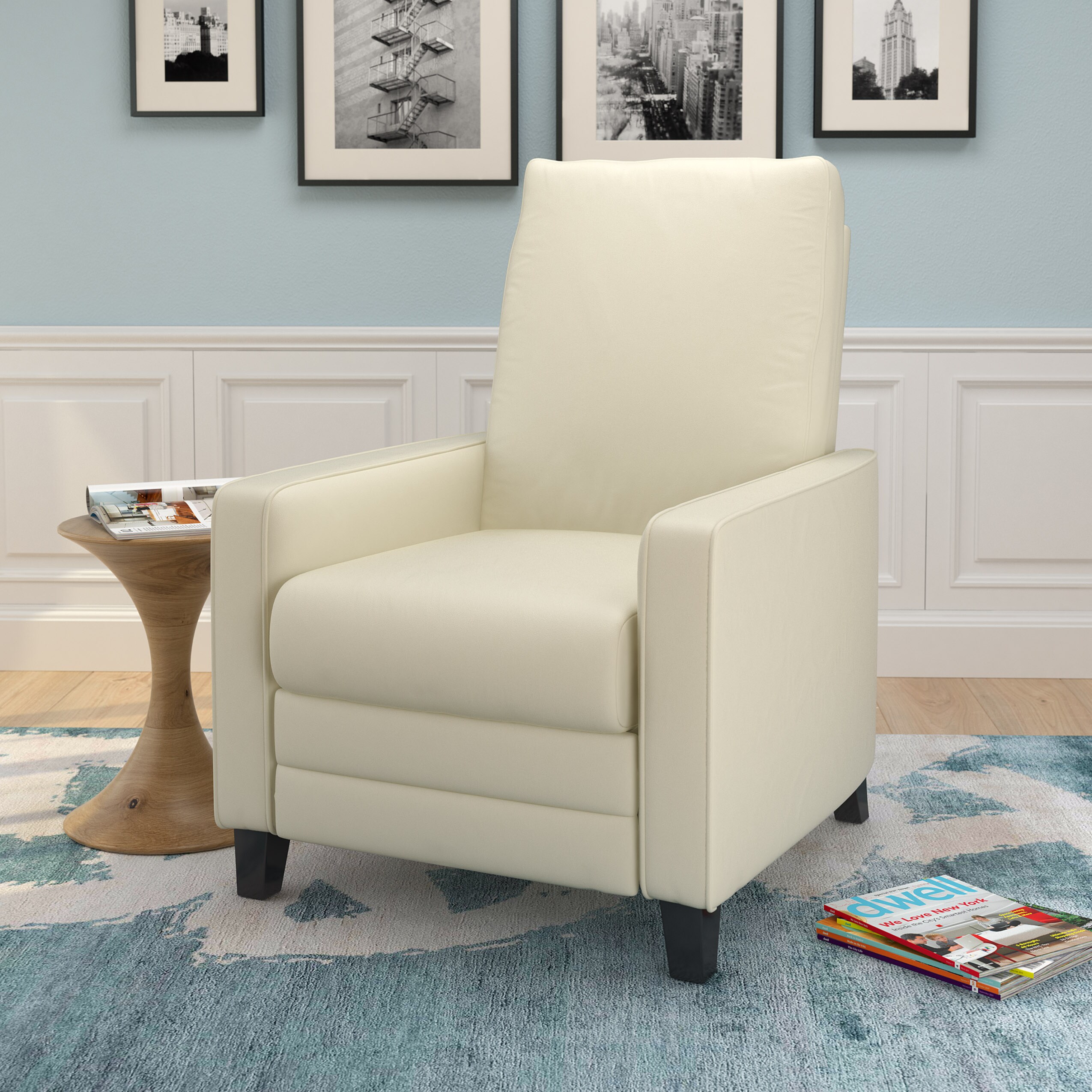 kelsey bonded leather recliner