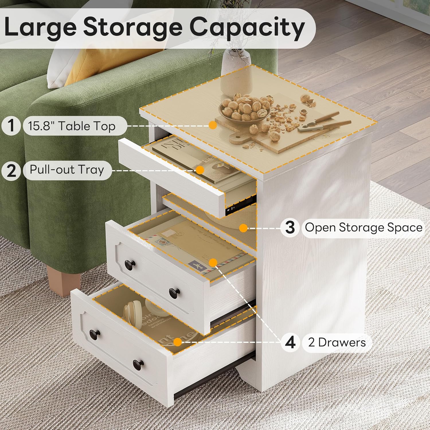 Likimio 758EIQYVR3QZWHSY nightstands - View #3