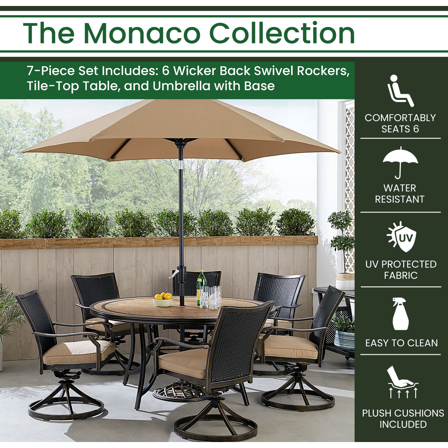 Hanover MONDNWB7PCSW6RDTLSUT Patio-Dining-Sets - View #2