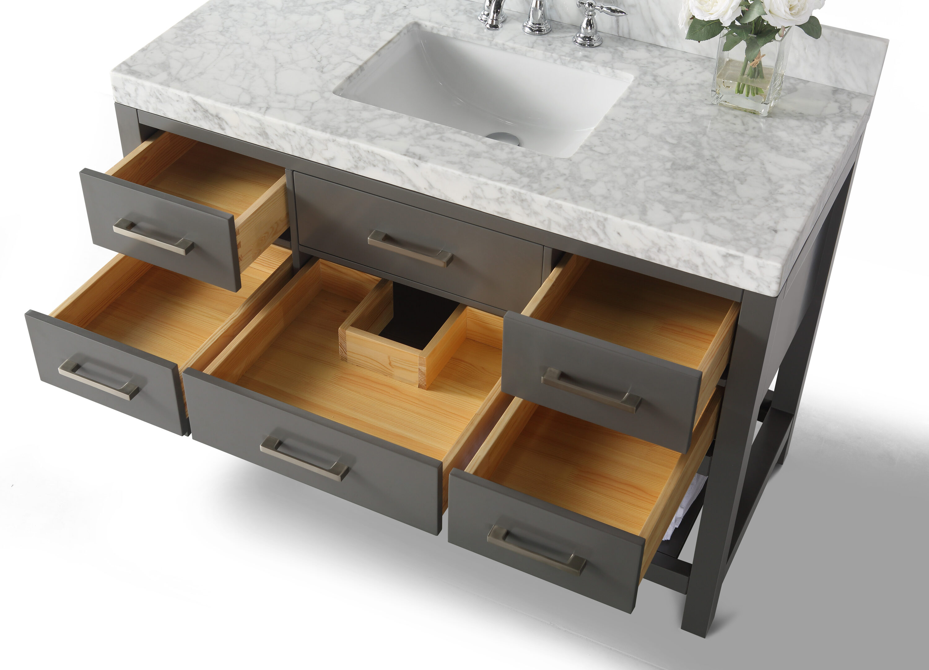 Ancerre Designs VTSELIZABETH48SGCW1 Bath-Vanity-Combo - View #10
