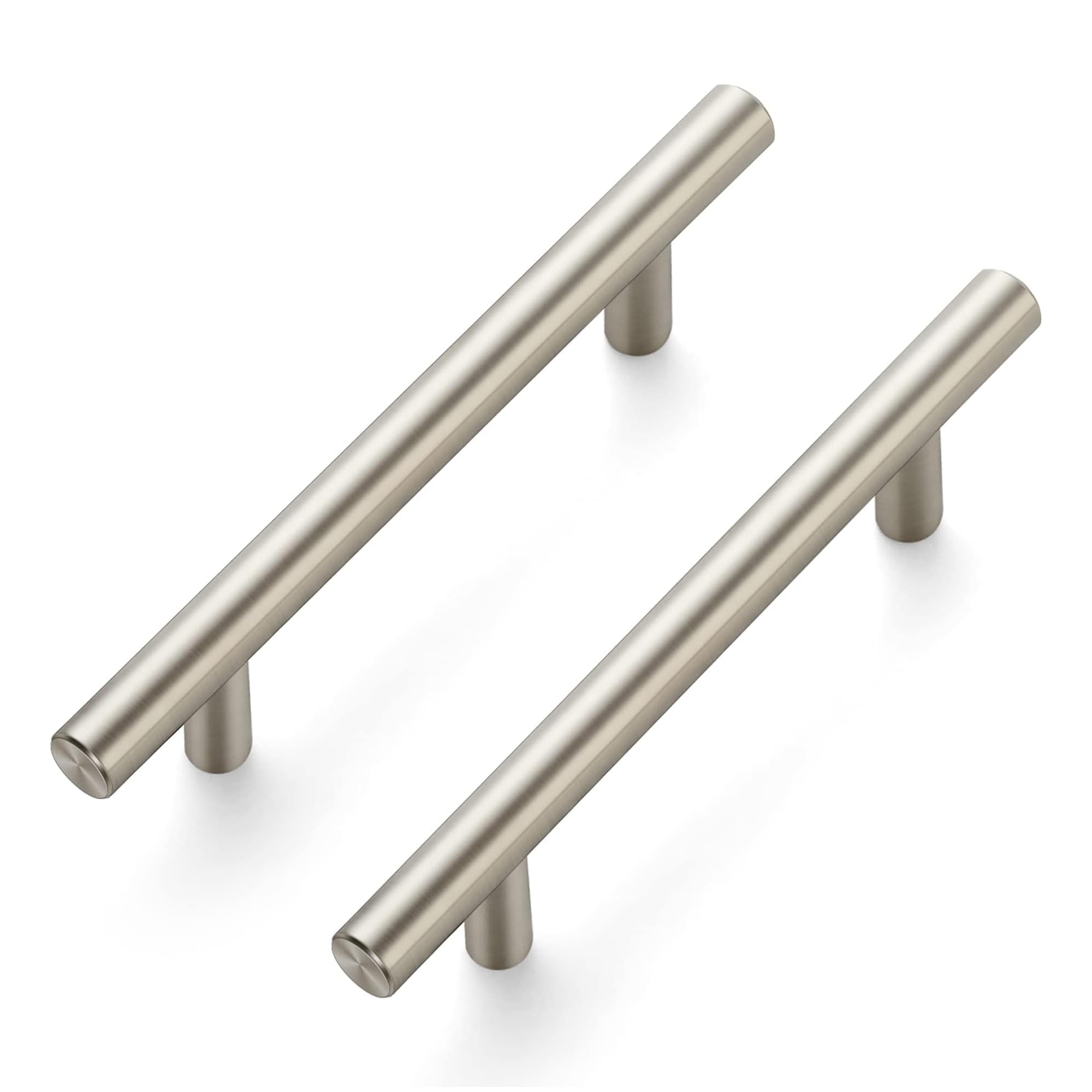 Misopily 30 Pack 6 Inch Satin Nickel Cabinet Pulls Stainless Steel Drawer Handles 3.75 Inch Hole Center for Kitchen Cabinets and Drawers