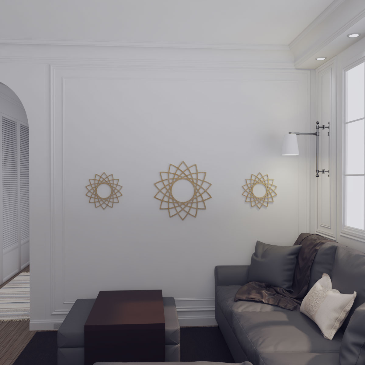 Ekena Millwork CMWP22X22X0375EAHI Ceiling-Medallions - View #10