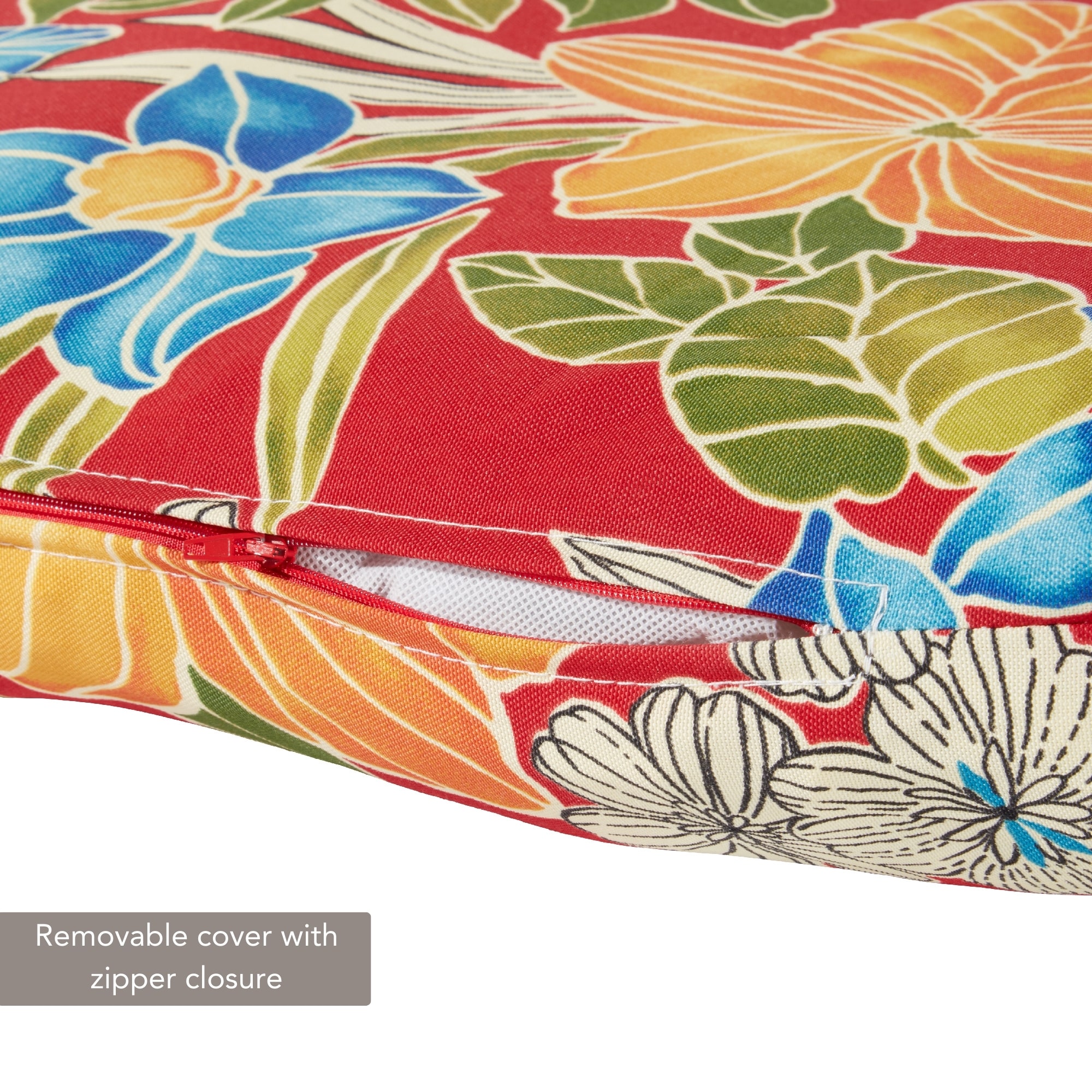 Greendale Home Fashions OC2802-ALOHA-RED Patio-Furniture-Cushions - View #5