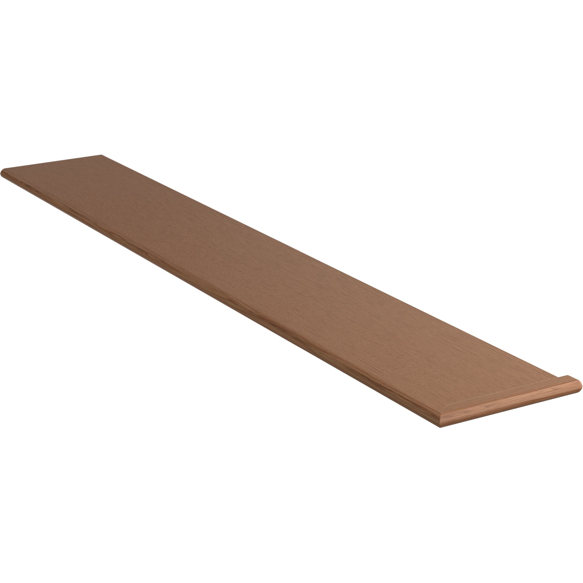 L.J. Smith Stair Systems 807011X72RH-WO 72-in x 11.5-in x 1-in Brown White oak Right return Bullnose Stair Tread
