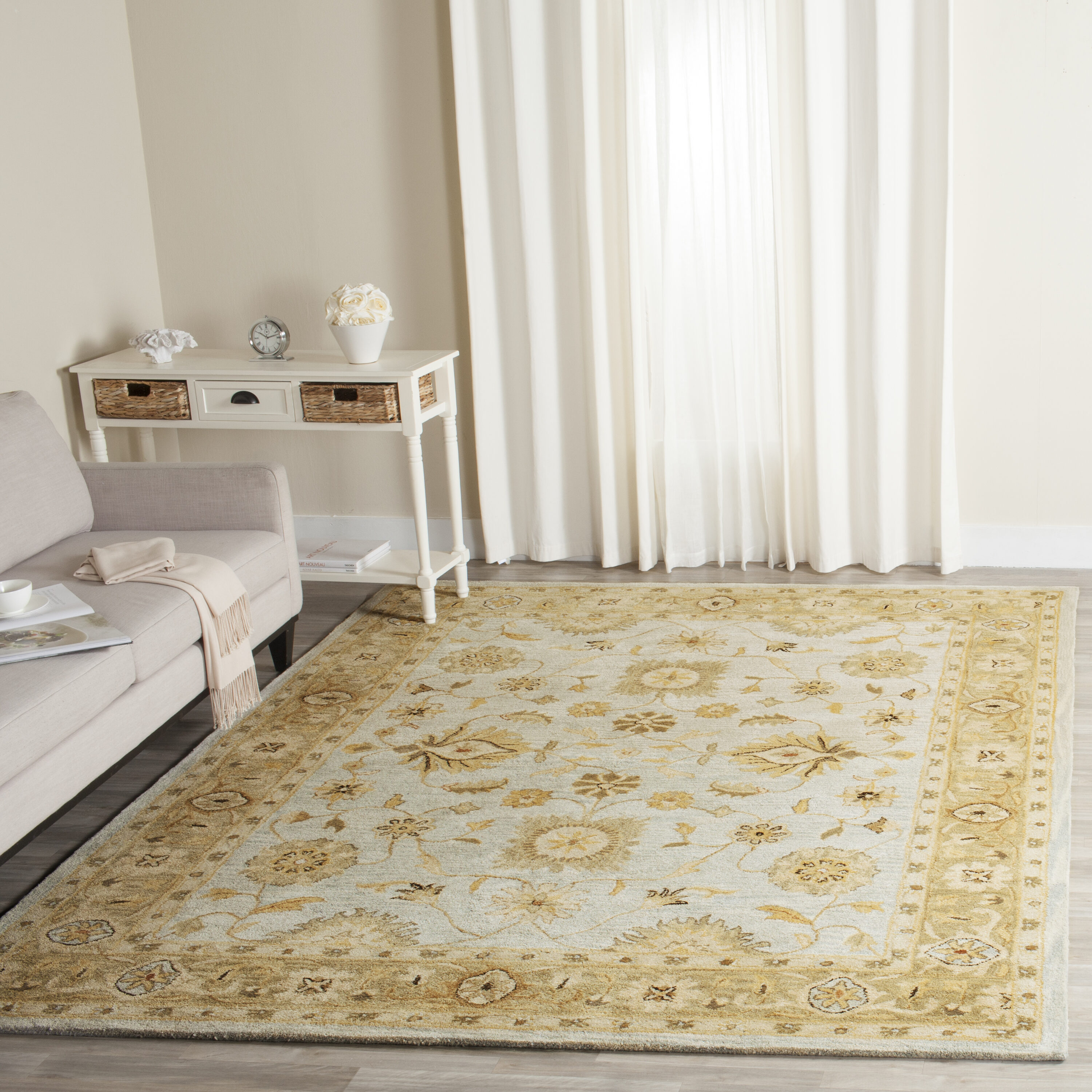  Antiquity 856 Light Blue/Sage Traditional 6ft x 9ft Medium Rectangle Rug