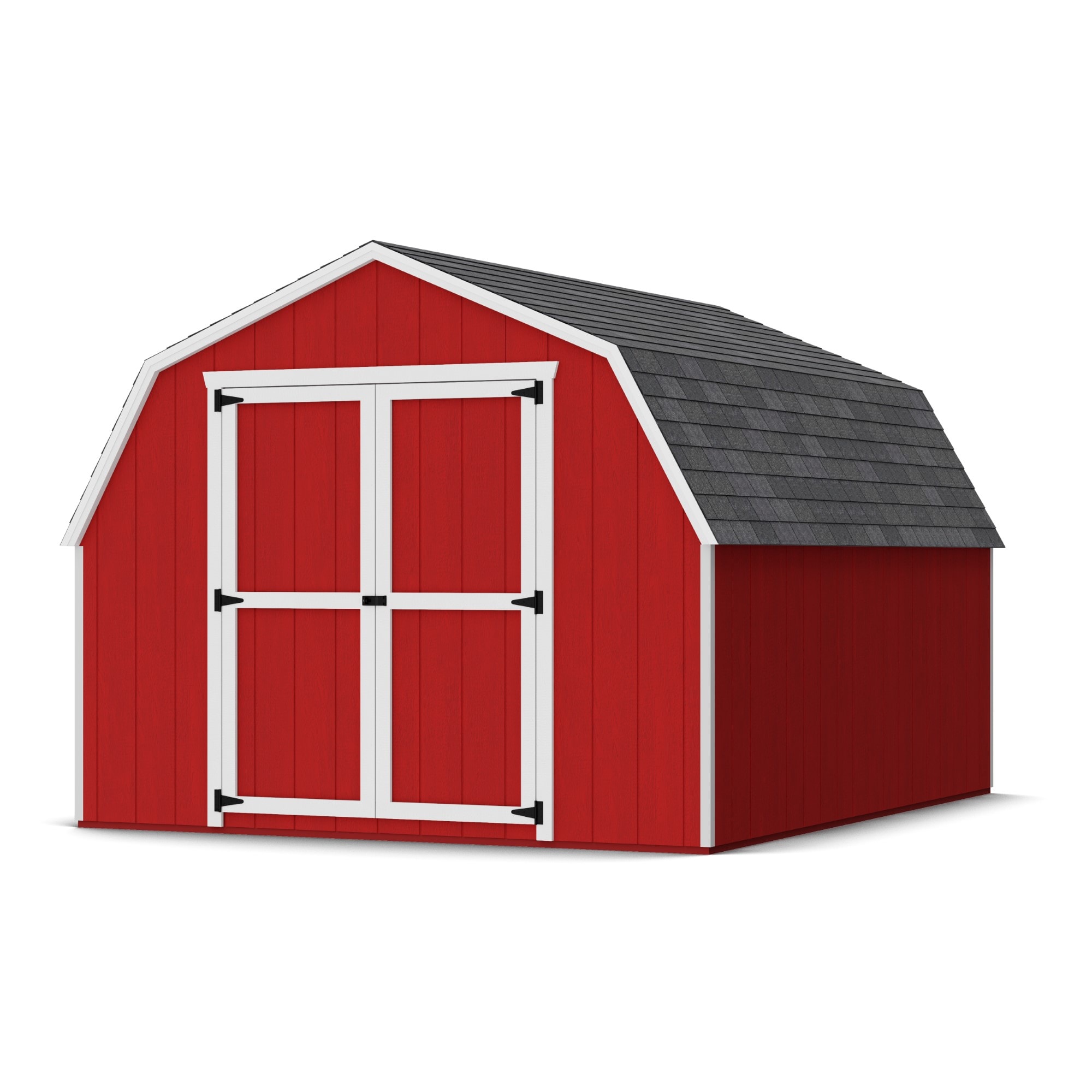 Little Cottage Co 10X12 VGB-4-PC Value Gambrel Barn 10-ft x 12-ft Gambrel Style Wood Outdoor Storage Shed with 2 Doors