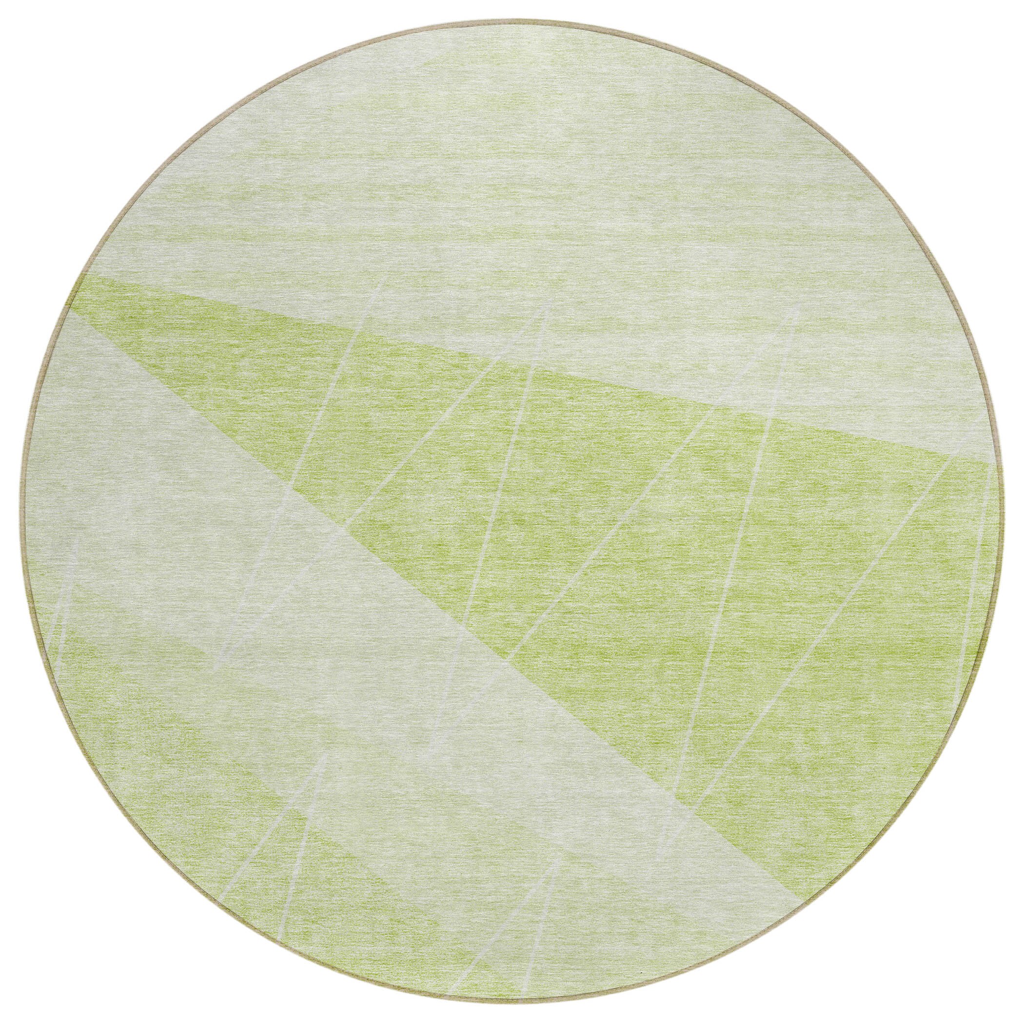 Addison Rugs ACN706AL8RO Chantille ACN706AL 8 x 8 (ft) Polyester Aloe Round Indoor/Outdoor Geometric Machine washable Area rug