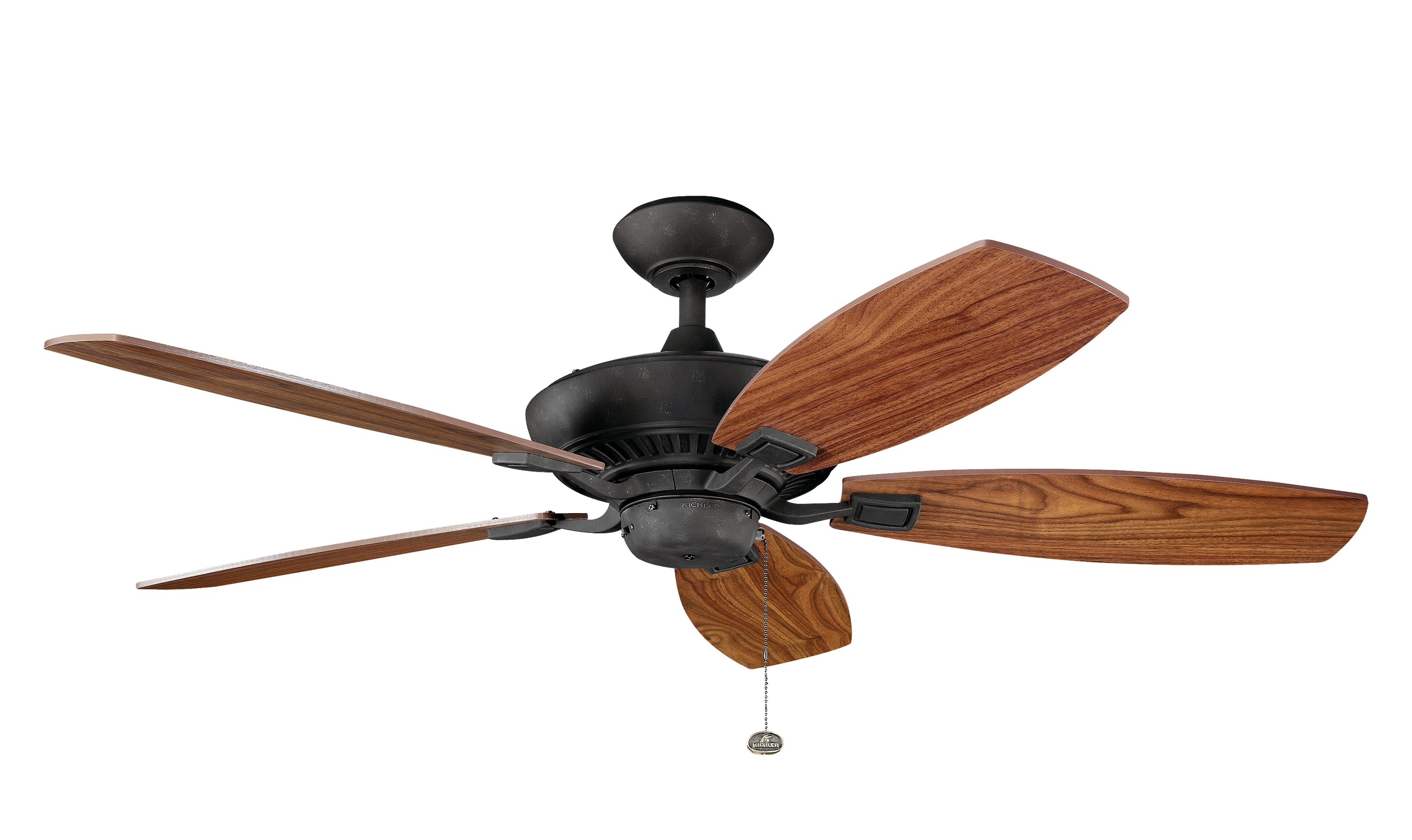 distressed black ceiling fan