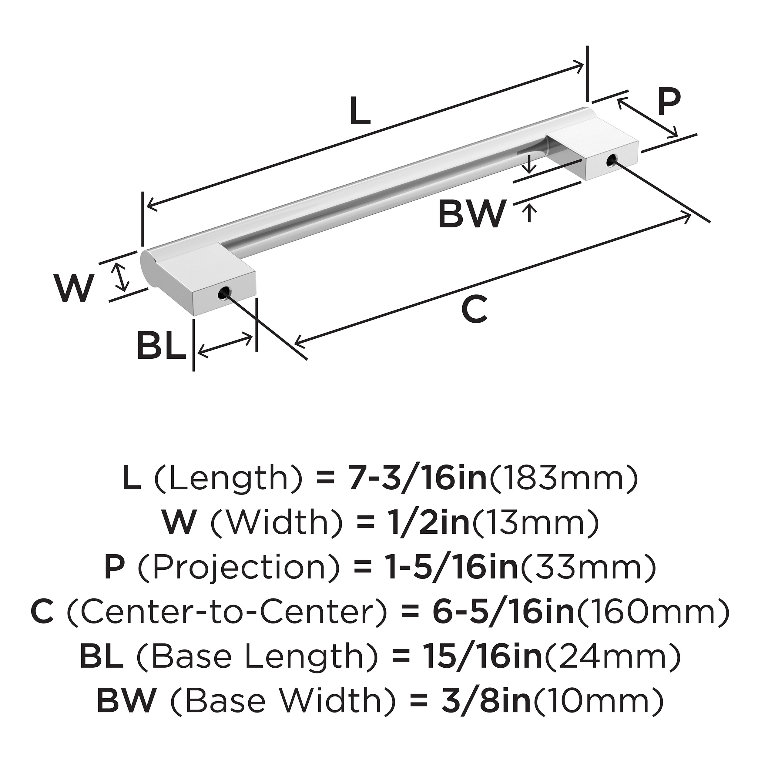 Amerock BP3691426 Cabinet-Pulls - View #4