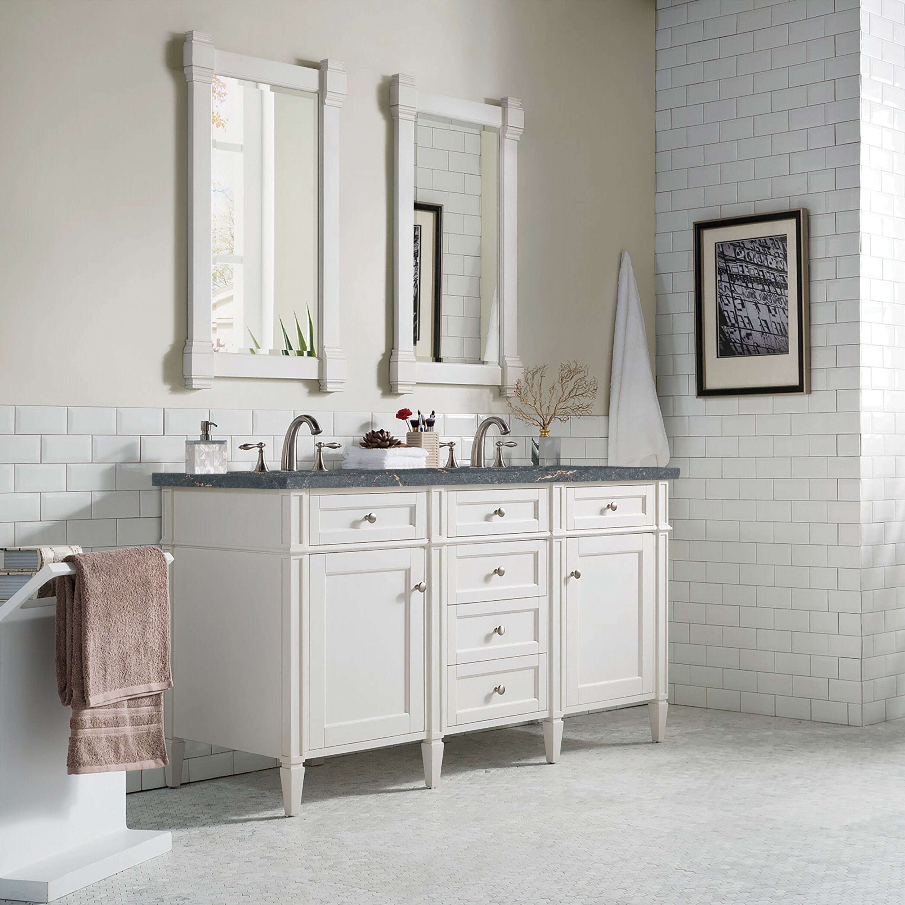 James Martin Vanities 655-V60D-BW-3PBL Bath-Vanity-Combo - View #3