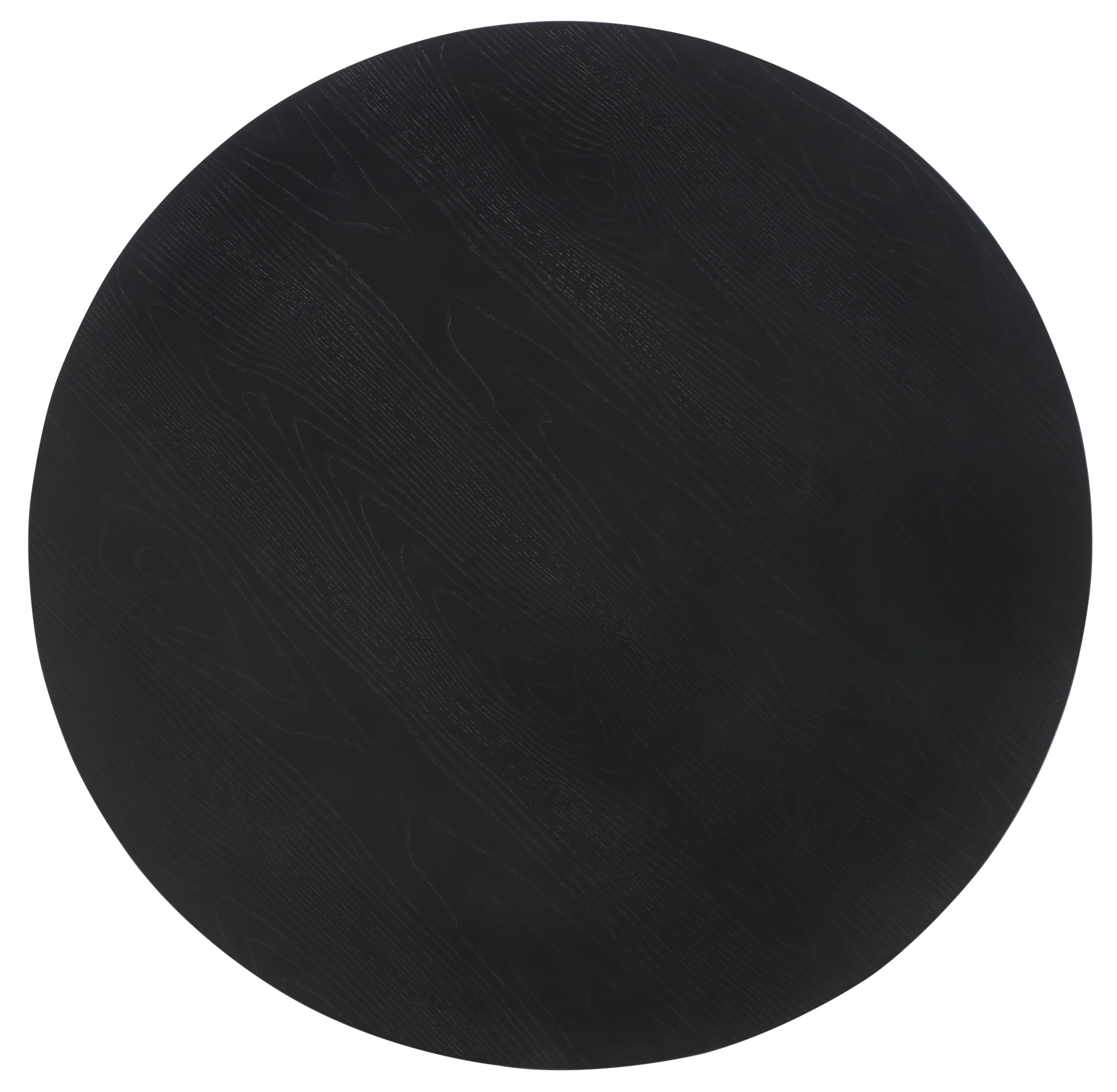 Skyden Black Round Wood and Metal Dining Table