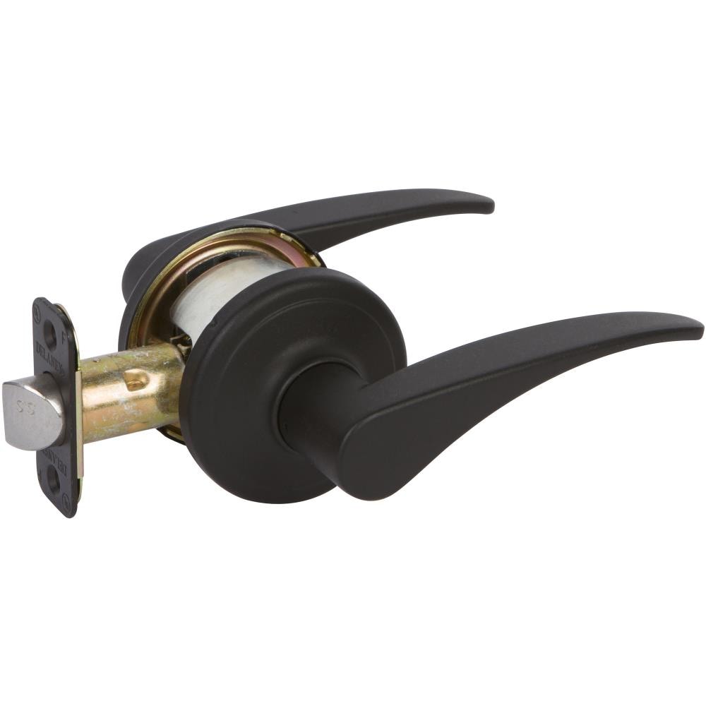 Delaney Hardware 324629 Mircet Black Interior No deadbolt Passage door knob Single pack