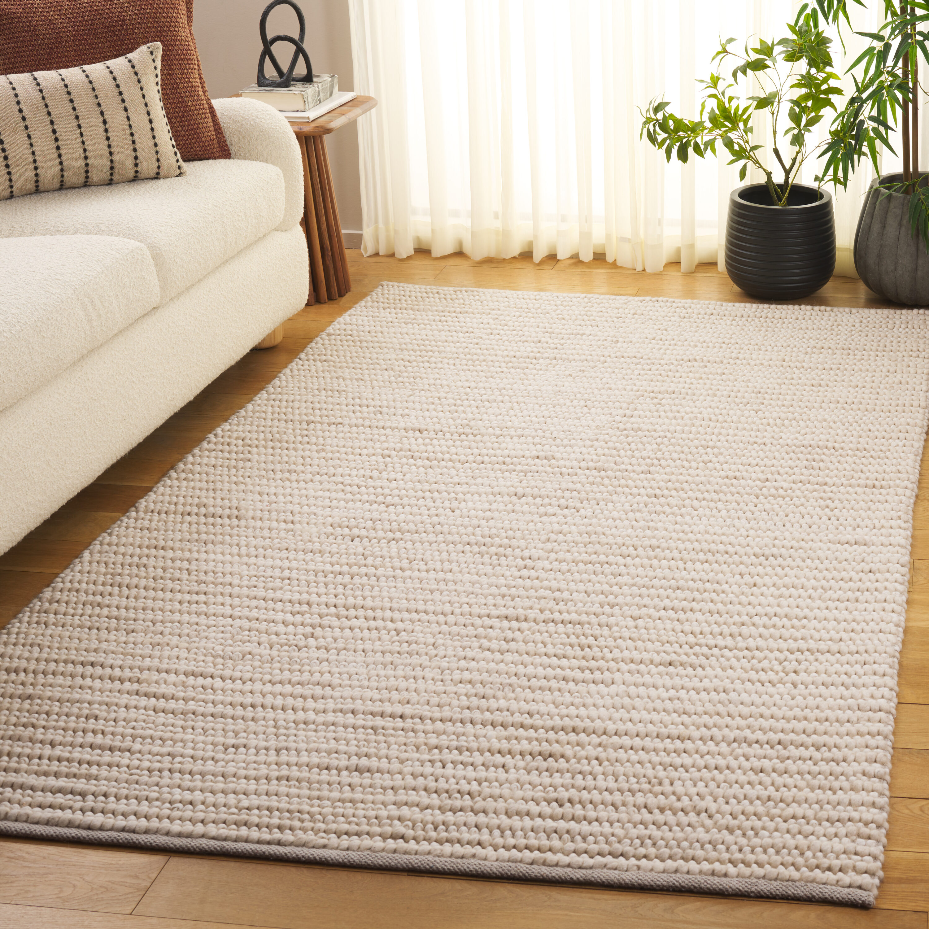  Natura 287 Beige/Ivory Solid / Tonal 4ft x 6ft Small Rectangle Rug