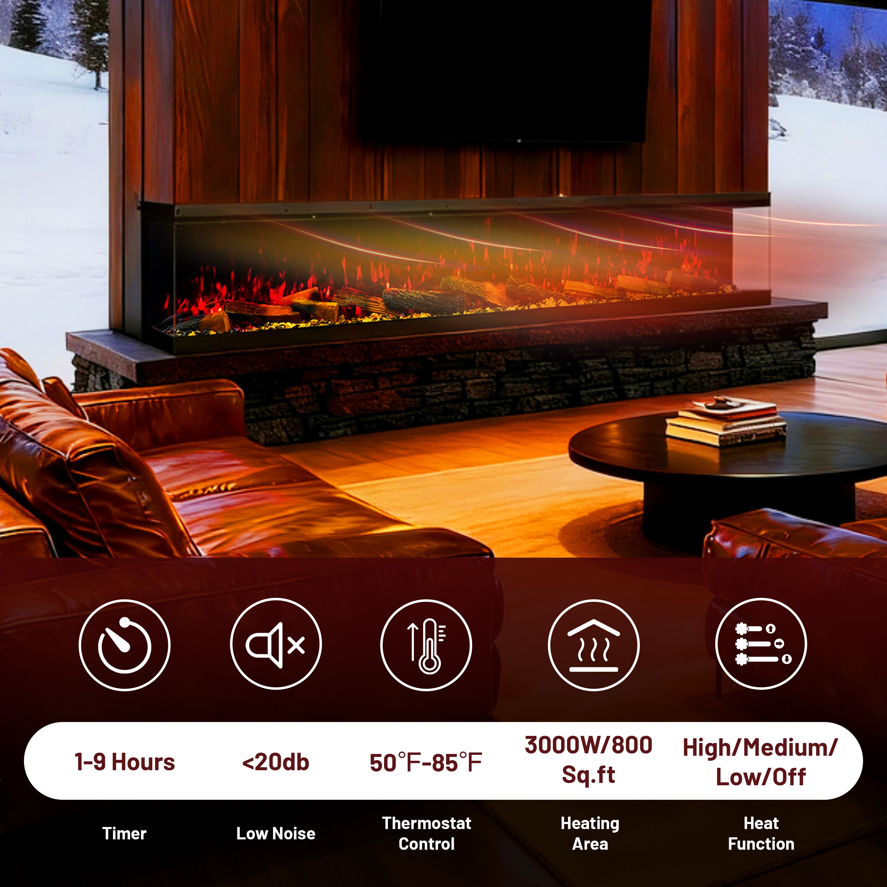 Mondawe MDID050023SDA00 Electric-Fireplaces - View #7