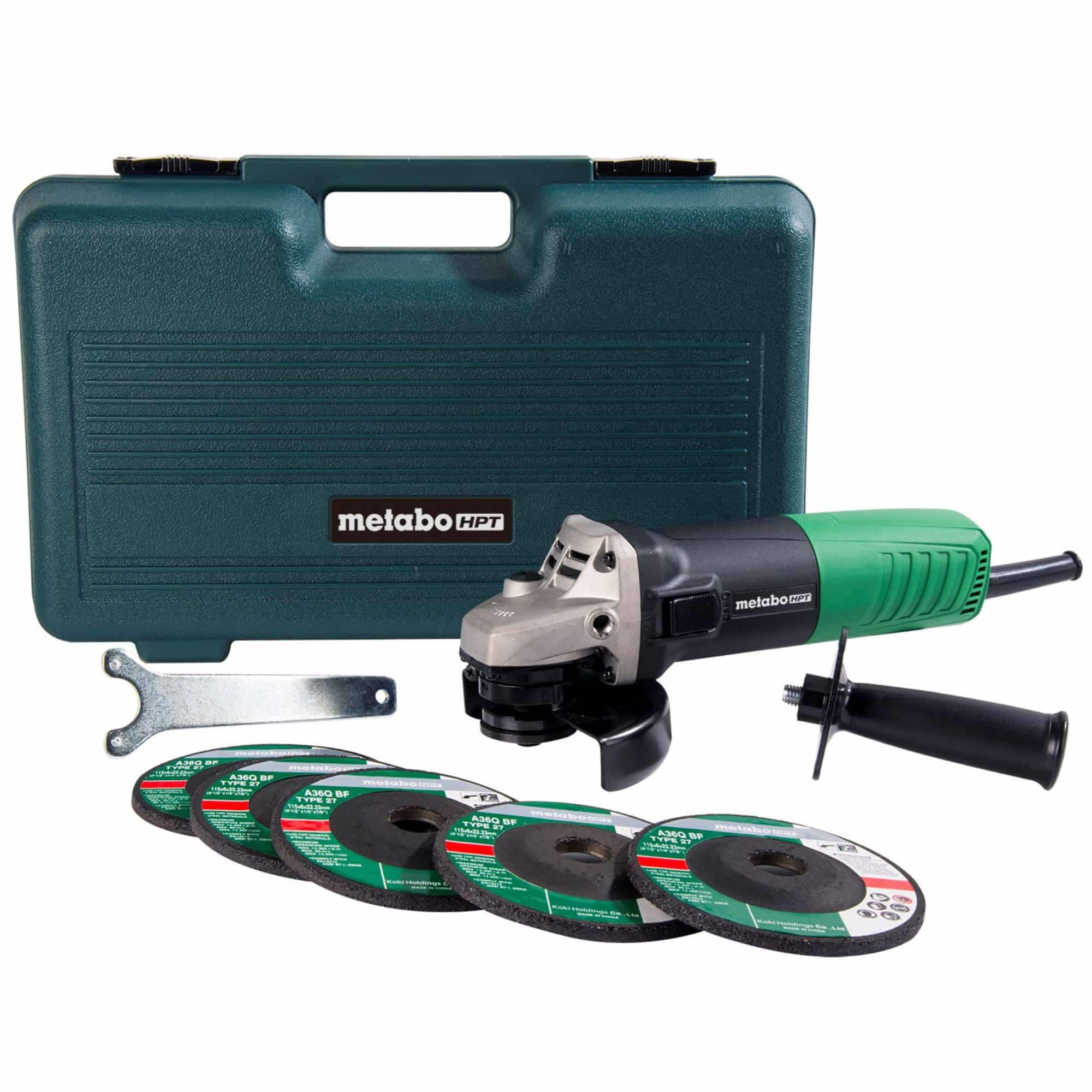 Metabo HPT 4.5-in 6.2 Amps Sliding Switch Corded Angle Grinder