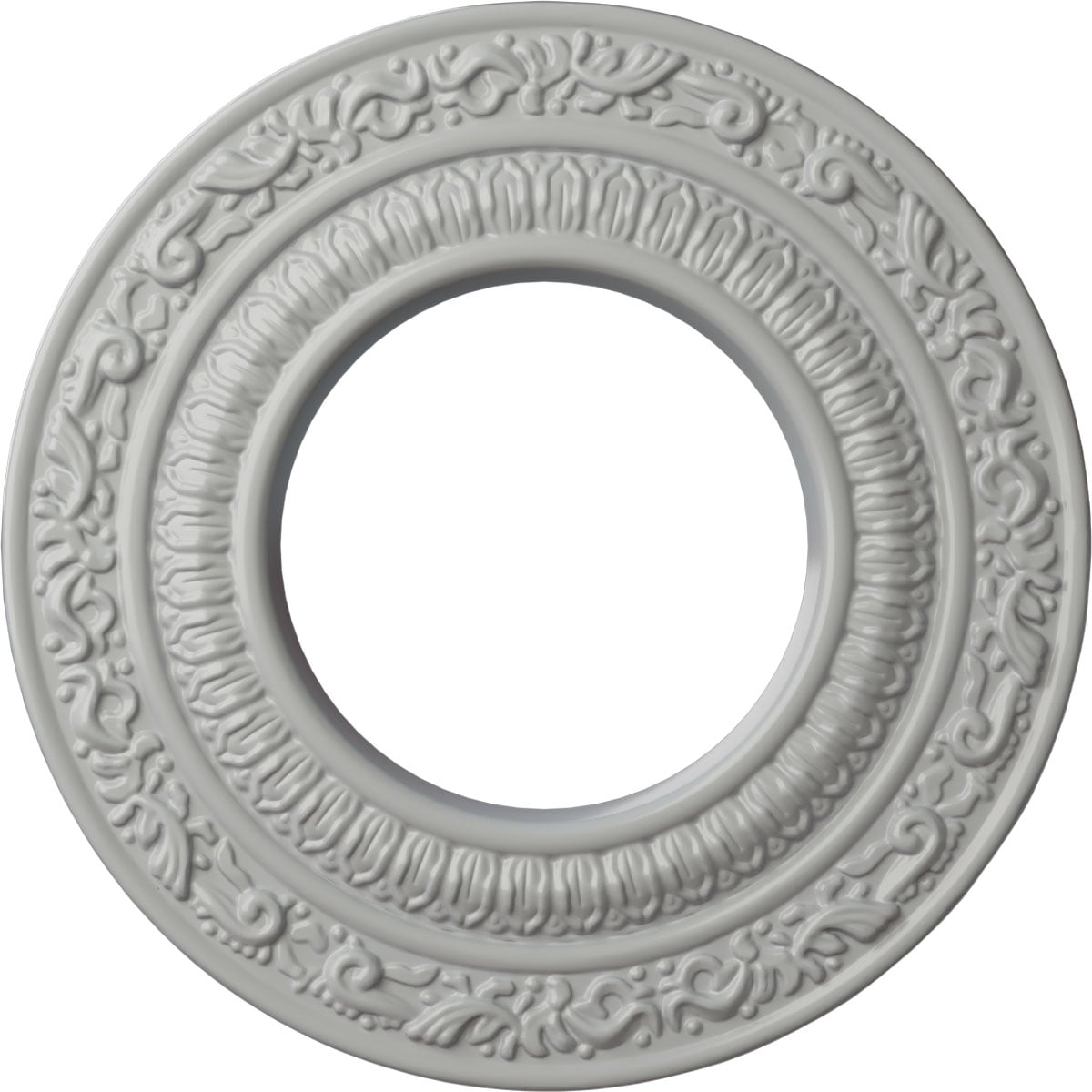 Ekena Millwork CM08ADFRF Andrea 8.125-in W x 8.125-in L Painted Frost Polyurethane Whole Ceiling Medallion