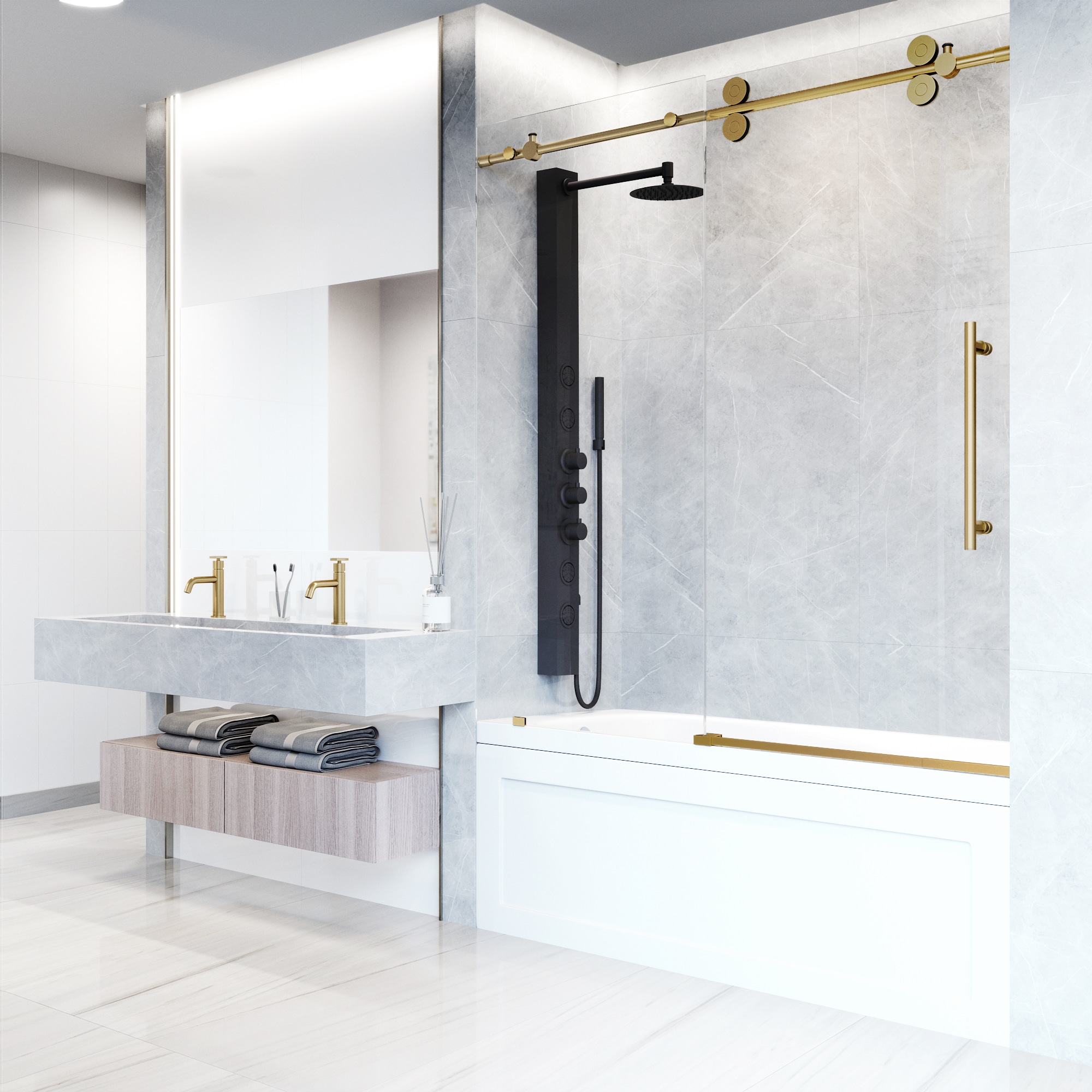 VIGO VG6041MGLM6066 Bathtub-Doors - View #6