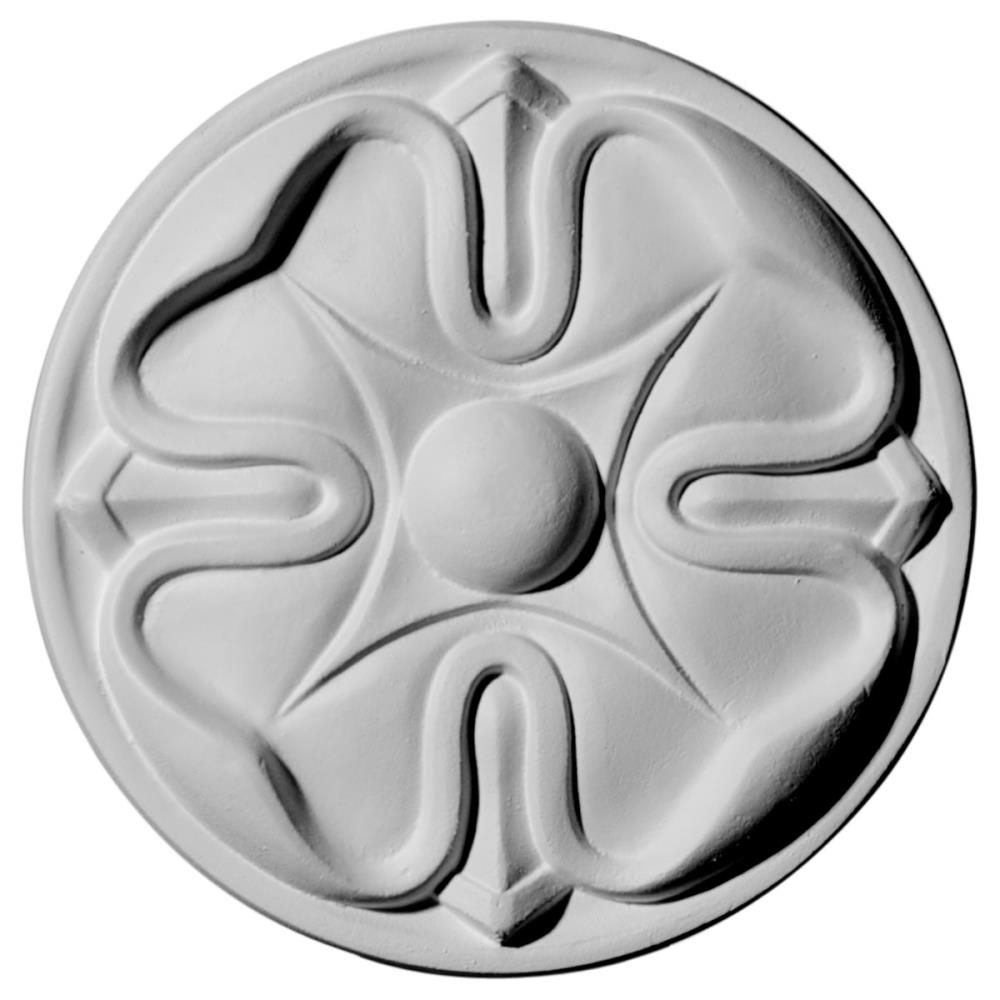 Ekena Millwork ROS05X01FL Flower 5-in x 5-in Round Unfinished Polyurethane Rosette