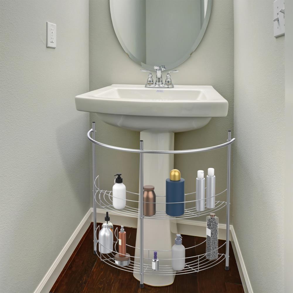 Hastings Home Chrome Metal Bathroom Organizer in the Bathroom Accessories  department at