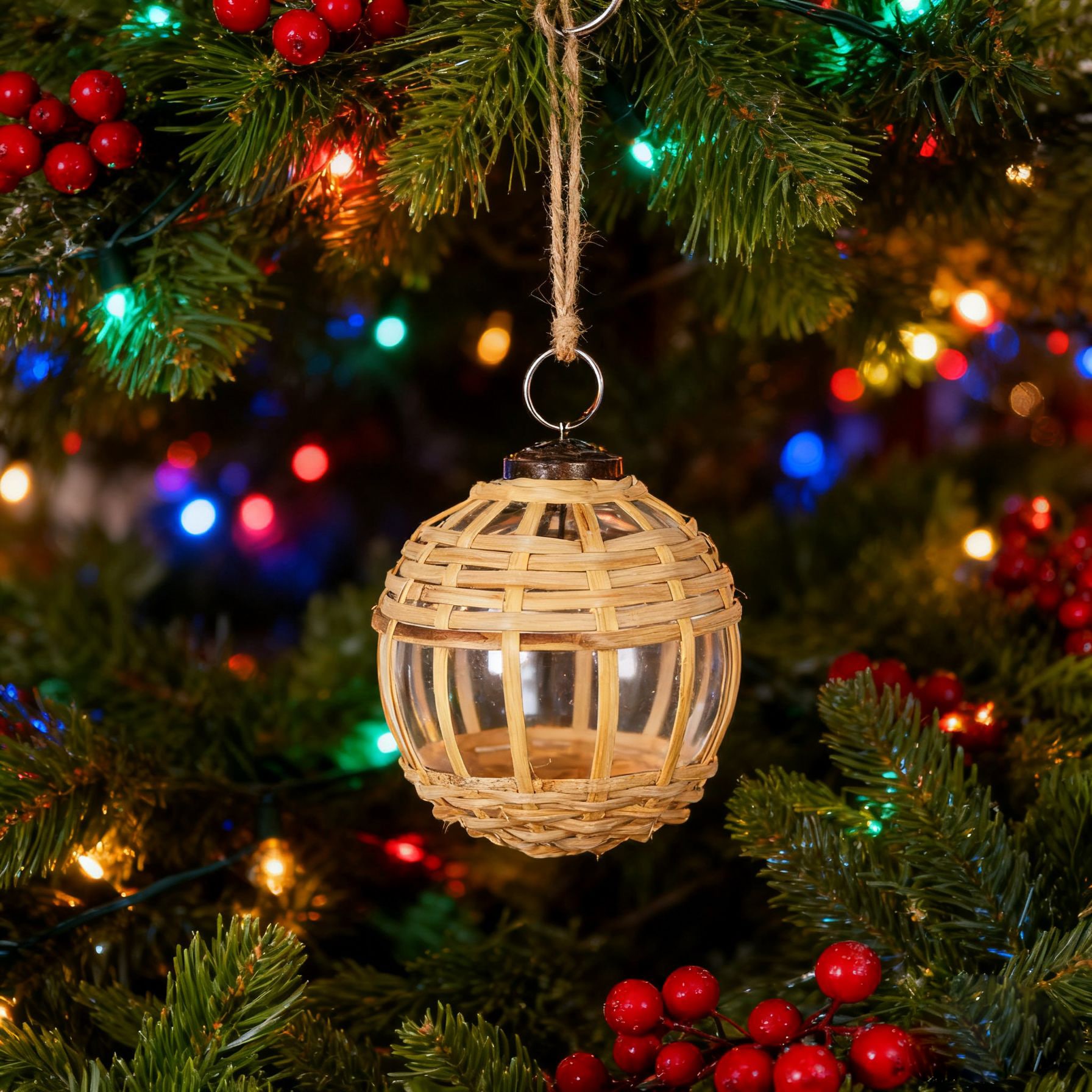 LUXEYARD Set of 3 3 Inch Christmas Hanging Ball Ornaments Decorative Tree Balls