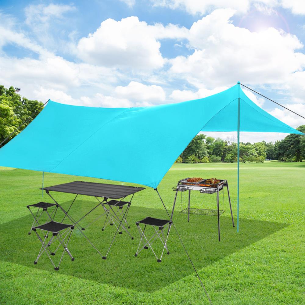 FUFU&GAGA Sun Shade Sail 9.8-ft x 9.8-ft Syk Blue Shade Sail with