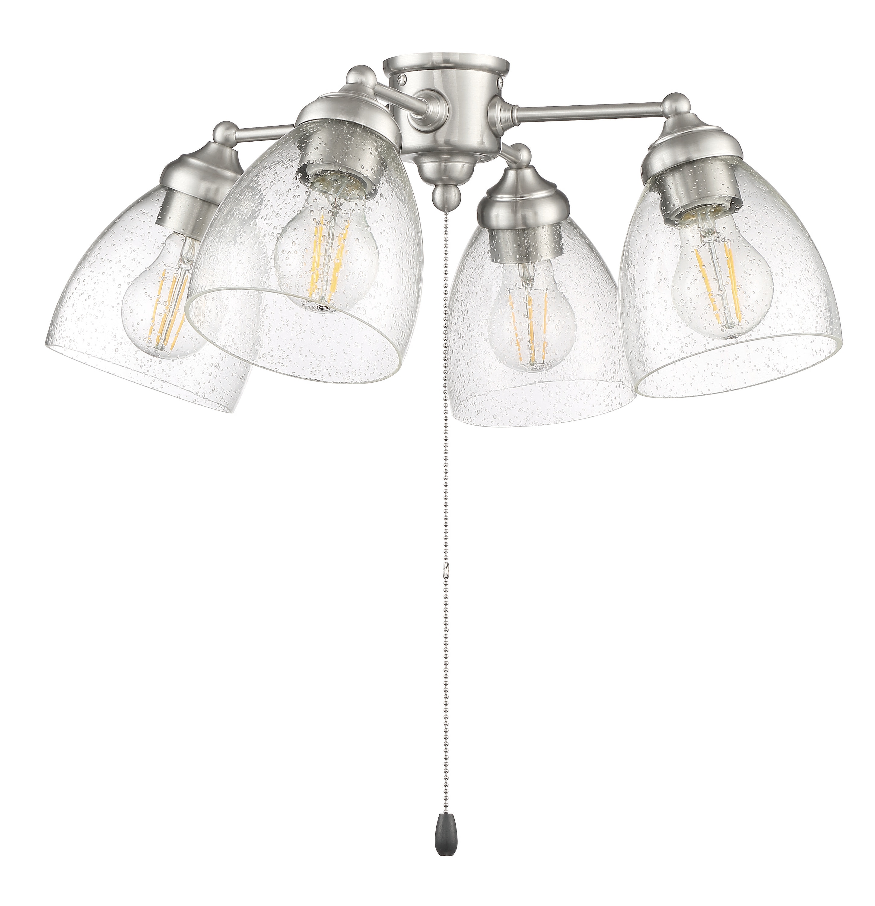 Craftmade LK401105-BNK-LED 20.24-in 4 -Light Silver LED Ceiling Fan Light Kit