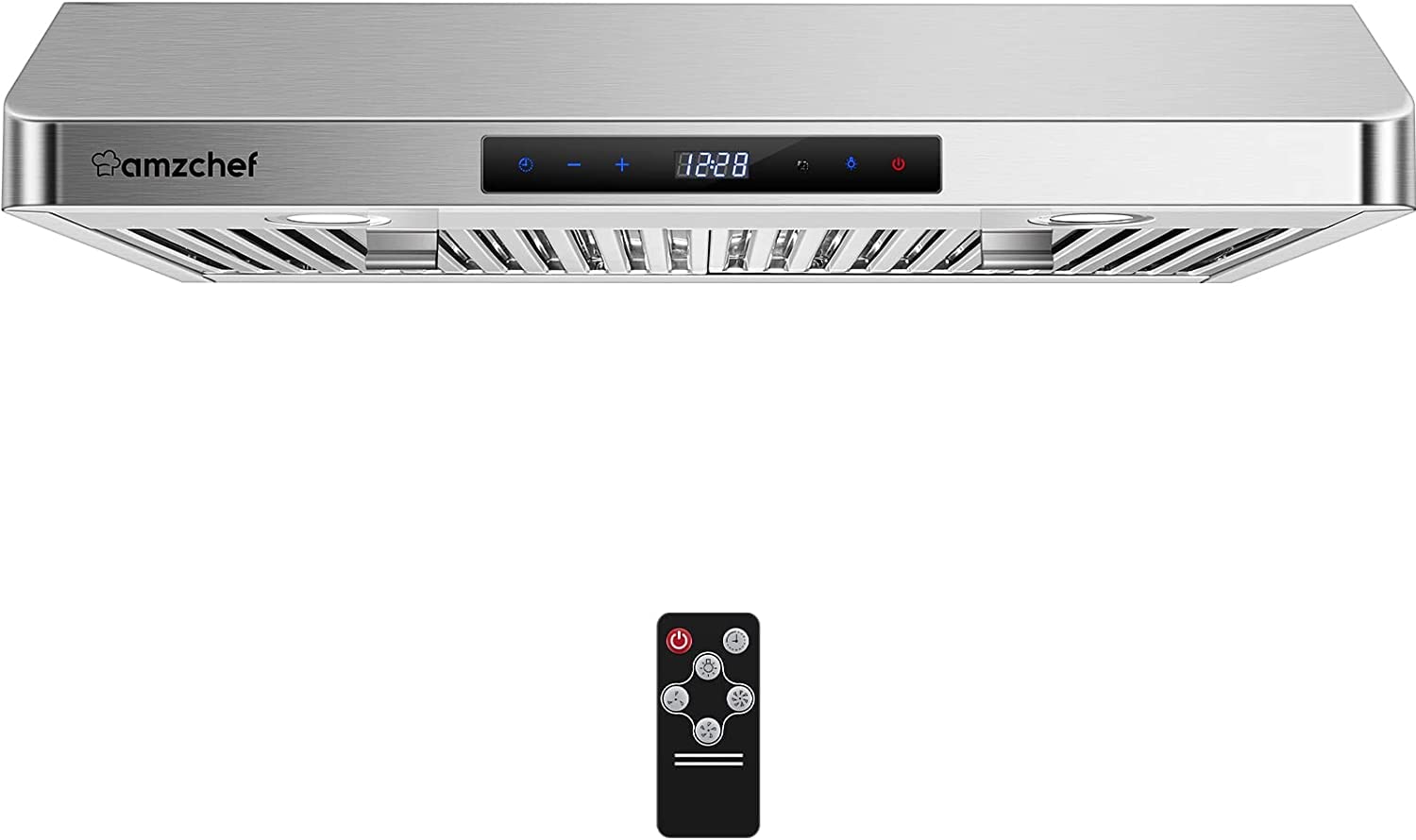 amzchef 30-in Ducted 700-CFM Stainless Steel Under Cabinet Range Hood ...